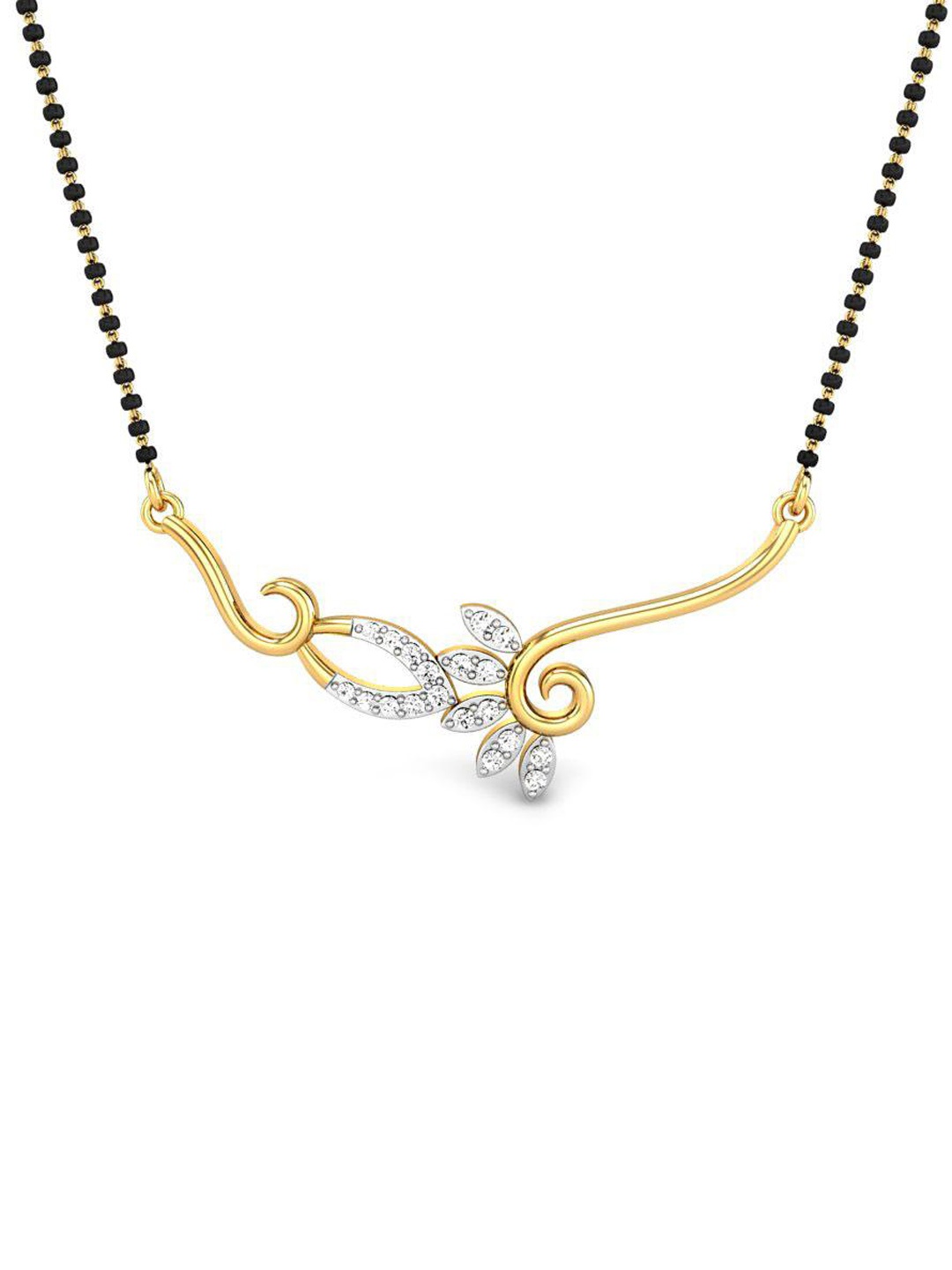 

CANDERE A KALYAN JEWELLERS COMPANY CZ Studded 22KT Gold Tanmaniya Pendant-2.0gm