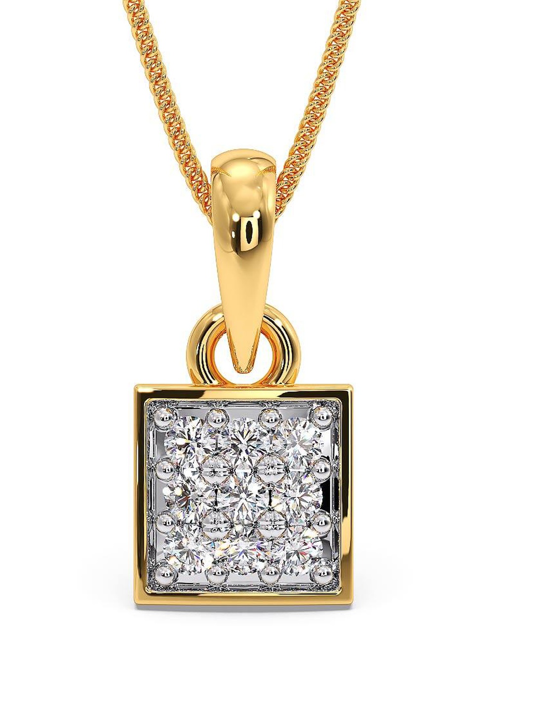 

CANDERE A KALYAN JEWELLERS COMPANY 18KT Gold Cubic Zirconia-Studded Pendant-0.55 g