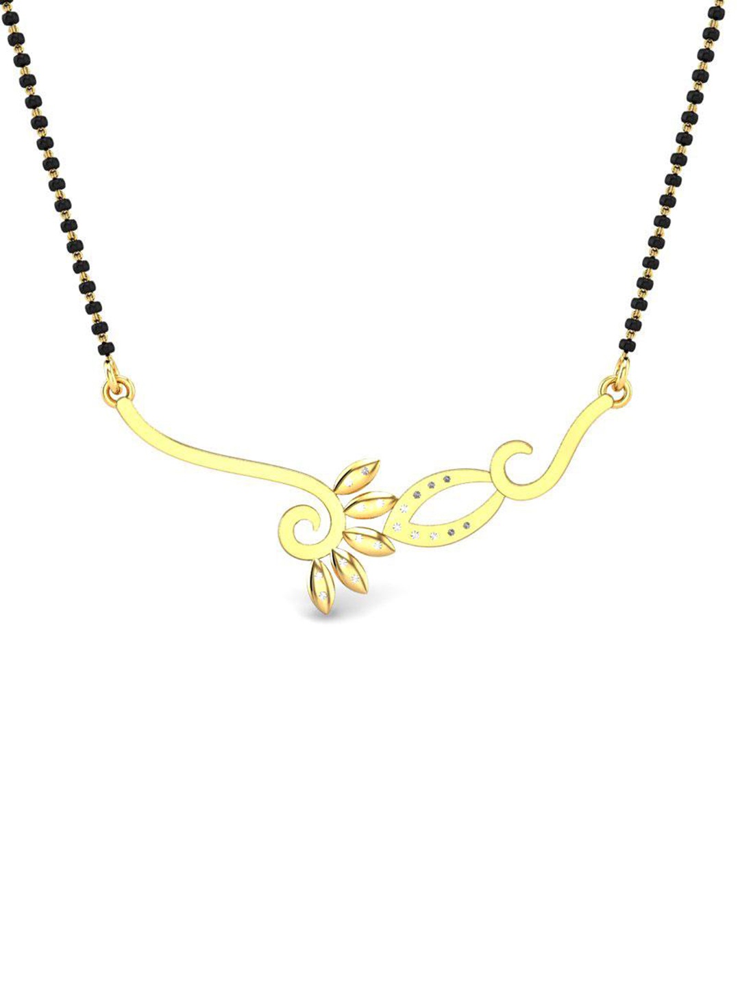 

CANDERE A KALYAN JEWELLERS COMPANY Cubic Zirconia Studded 14KT Gold Pendant-1.4gm
