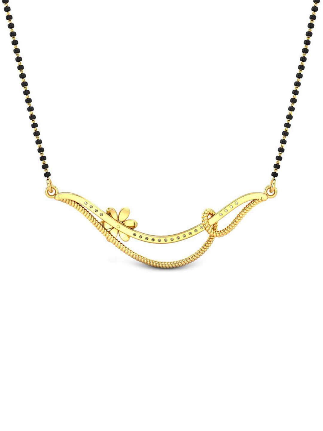 

CANDERE A KALYAN JEWELLERS COMPANY CZ Studded 14KT Gold Tanmaniya Pendant-1.78 g