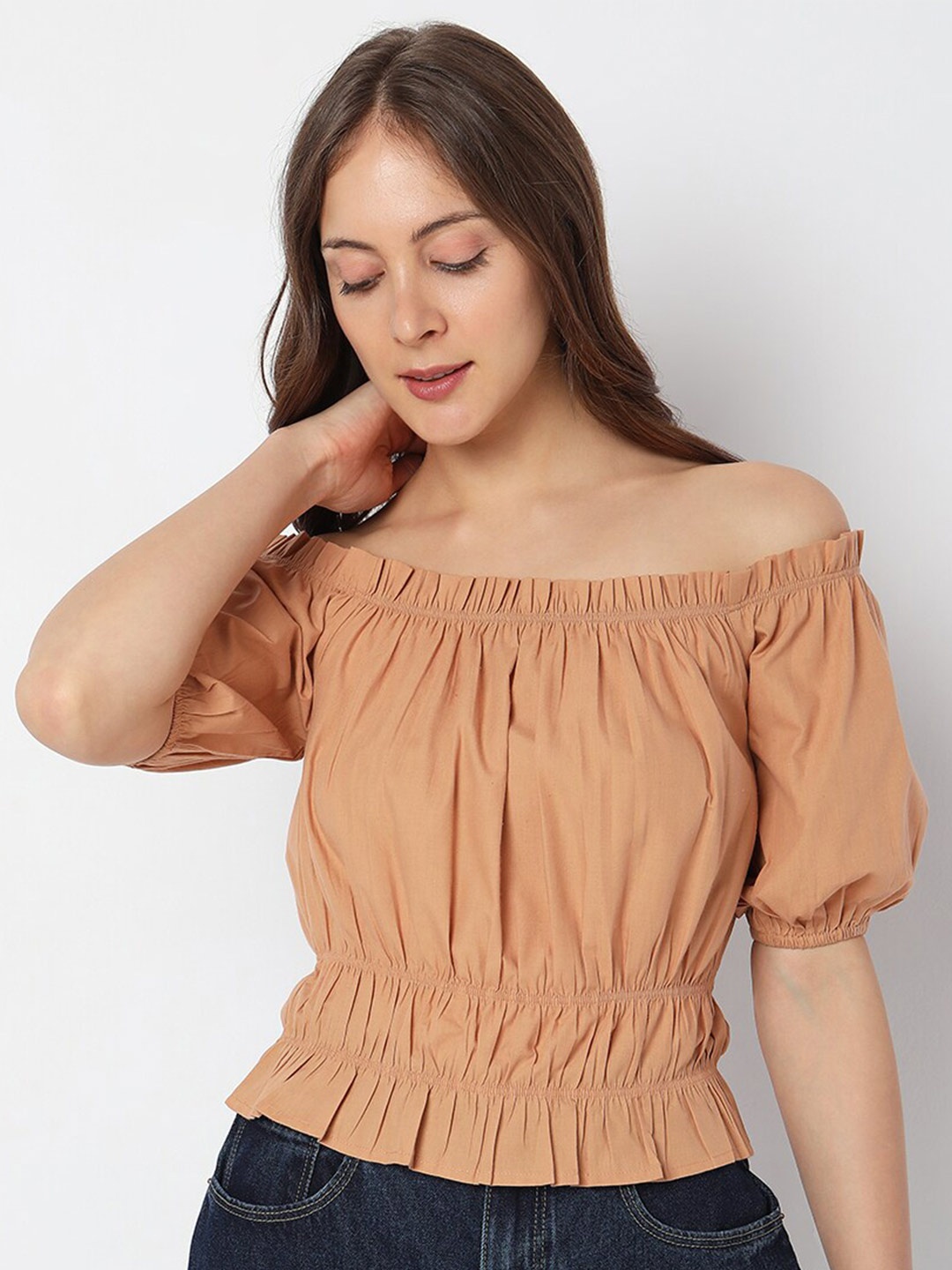 

Vero Moda Styled Back Top, Brown