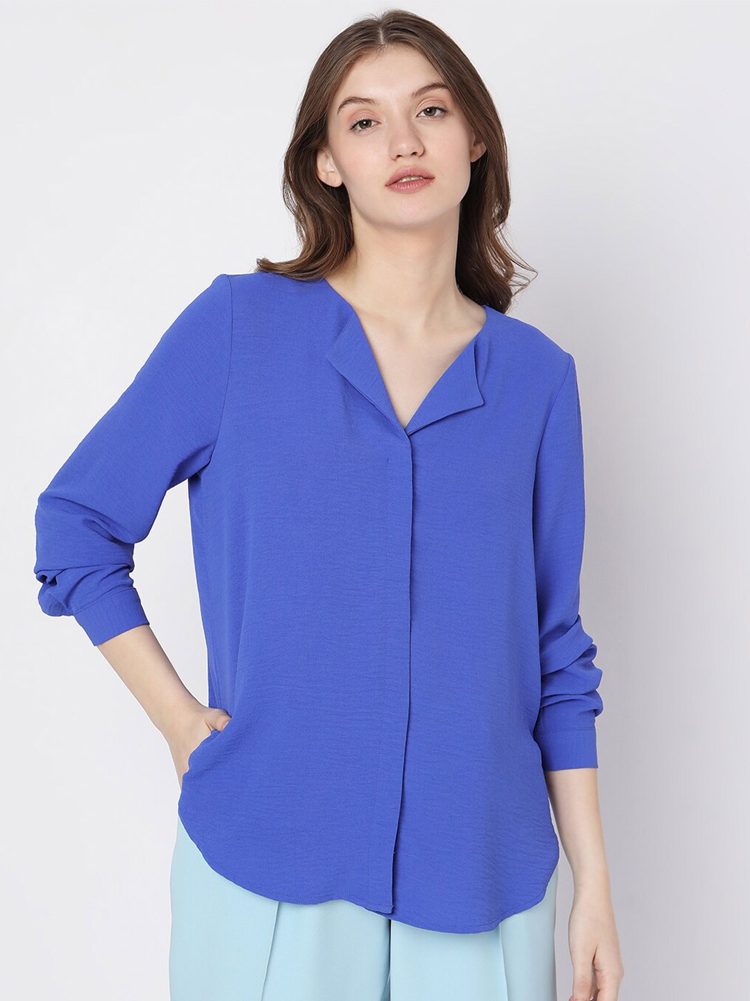 

Vero Moda Long Sleeves Shirt Style Top, Blue