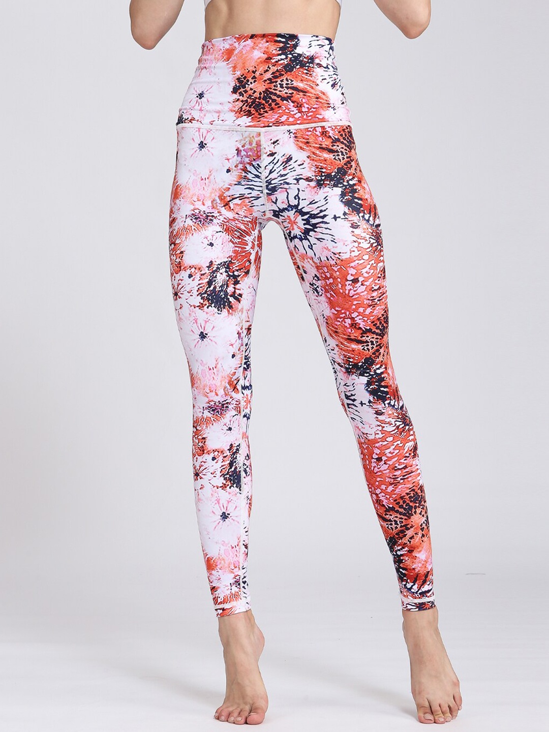 

JC Collection Women Mid-Rise Rapid-Dry Printed Tights, Pink