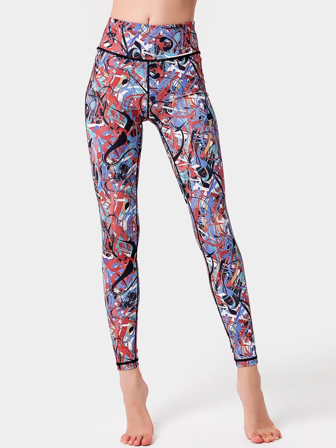 

JC Collection Women Printed Tights, Blue
