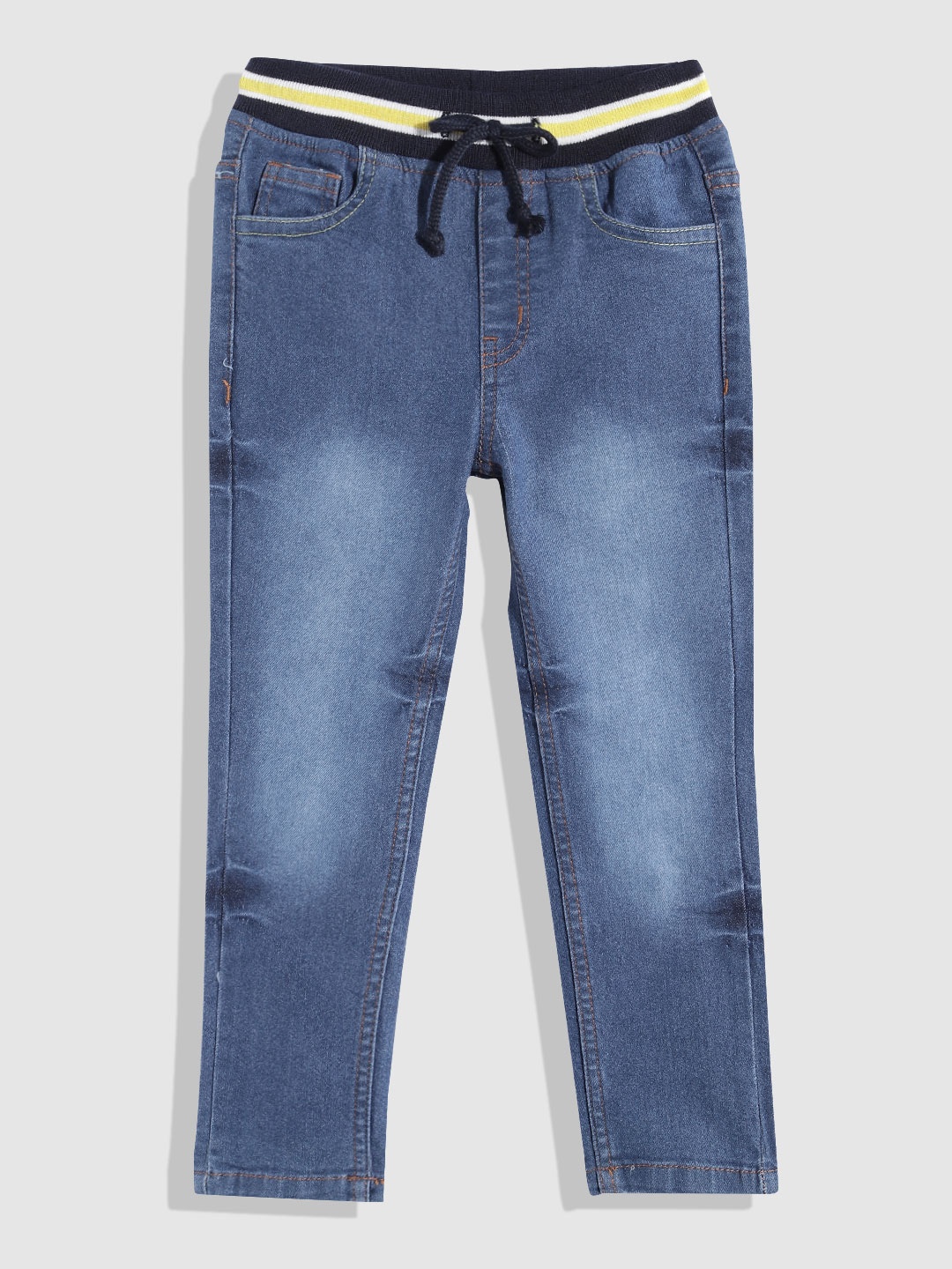 

YK Boys Slim Fit Light Fade Jeans, Blue