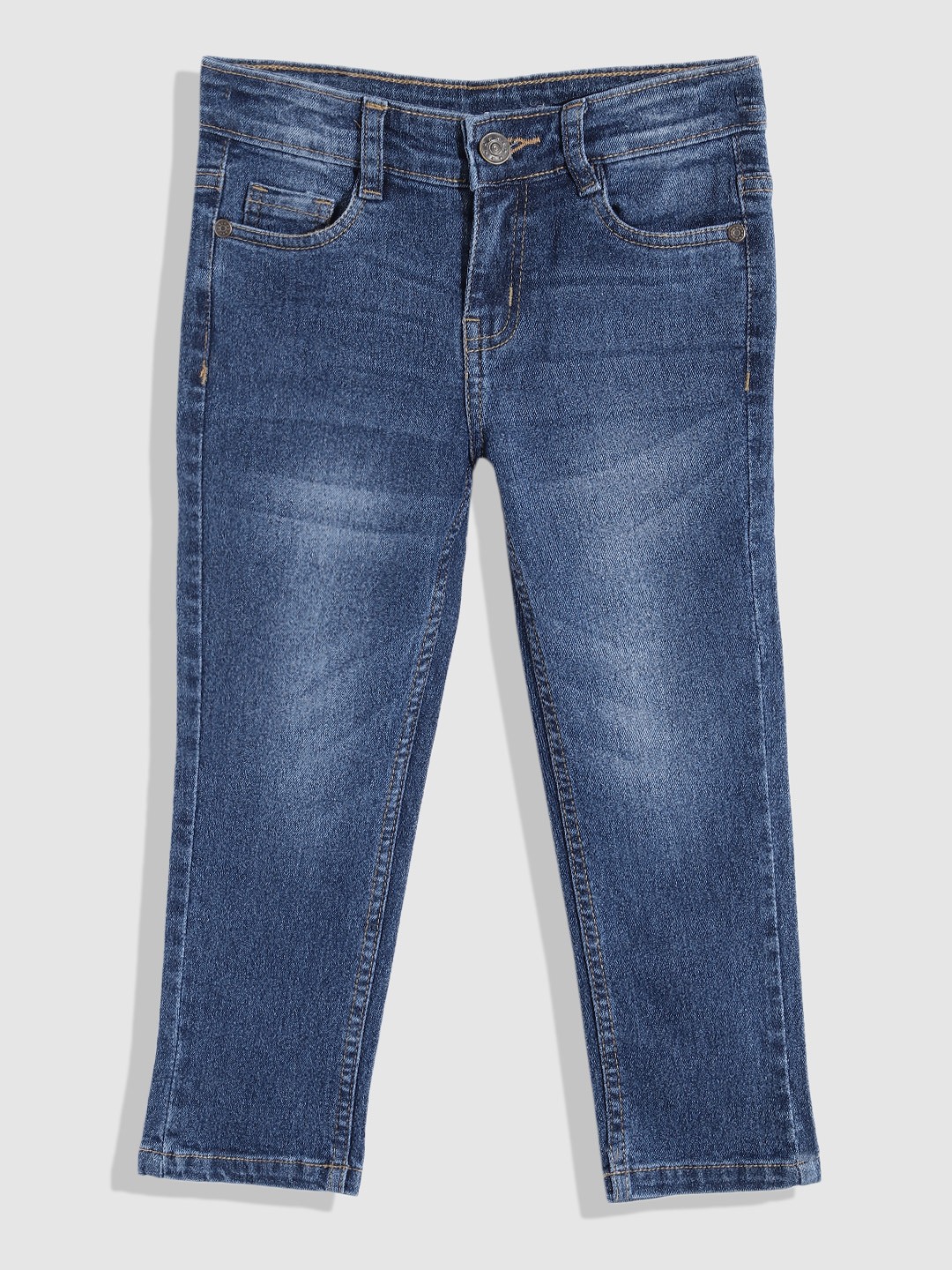

YK Boys Slim Fit Light Fade Jeans, Blue