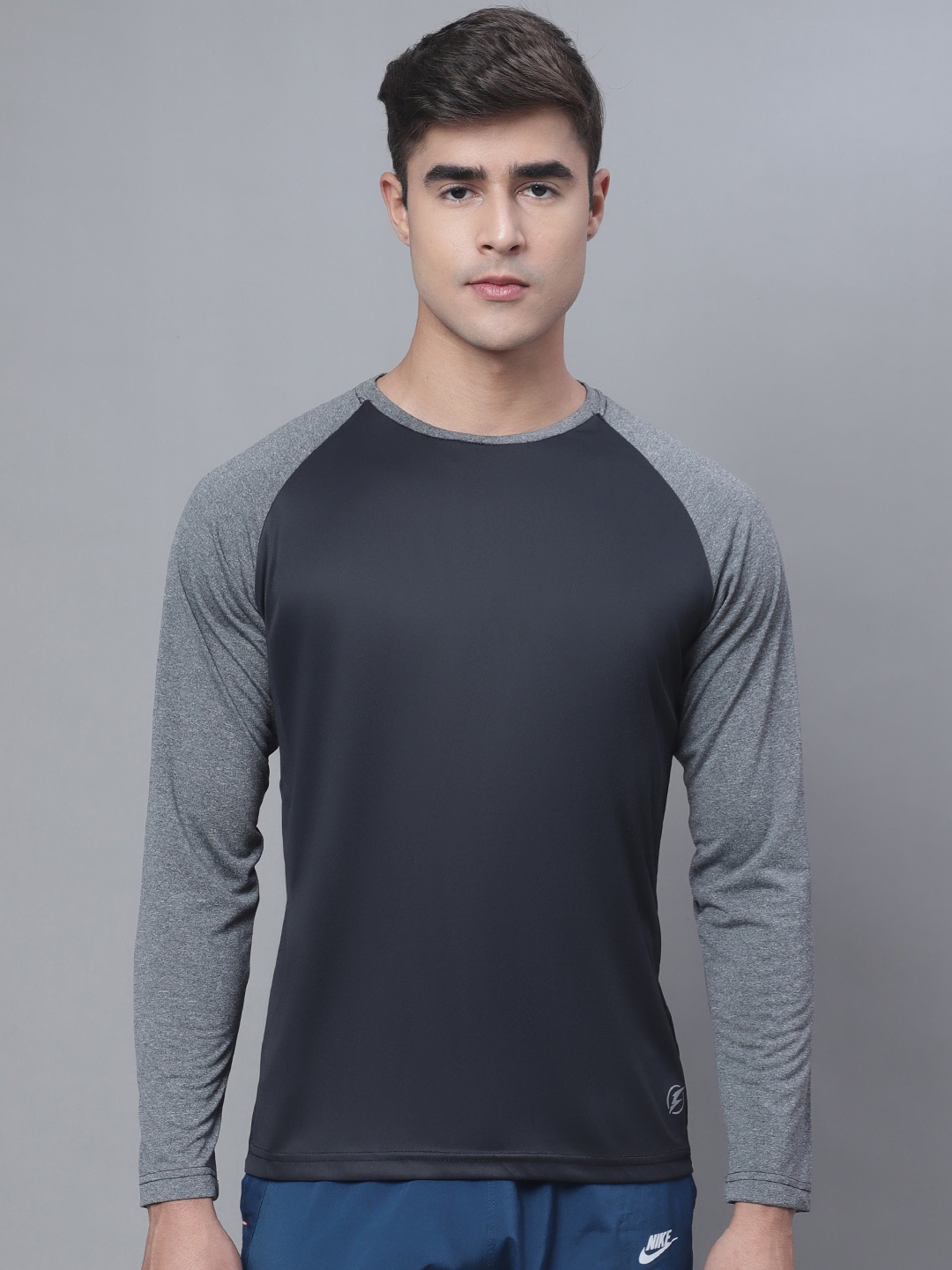 

Friskers Colourblocked Round Neck T-shirt, Black