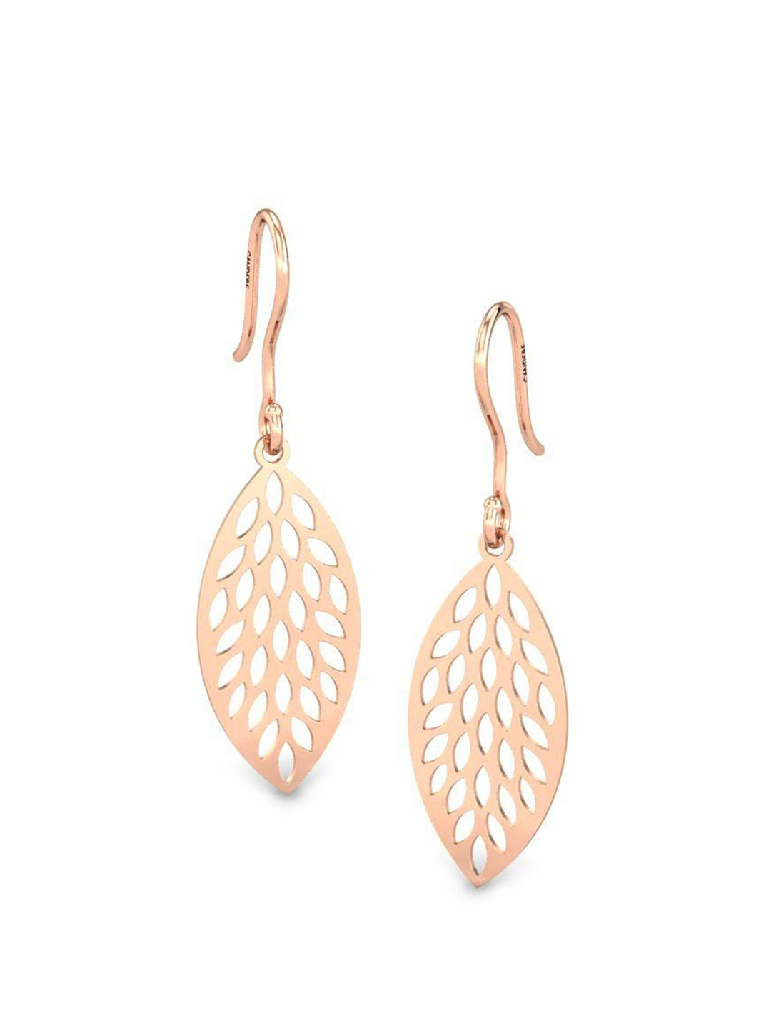 

CANDERE A KALYAN JEWELLERS COMPANY 14KT BIS Hallmark Rose Gold Dangle Earrings-1.66 g