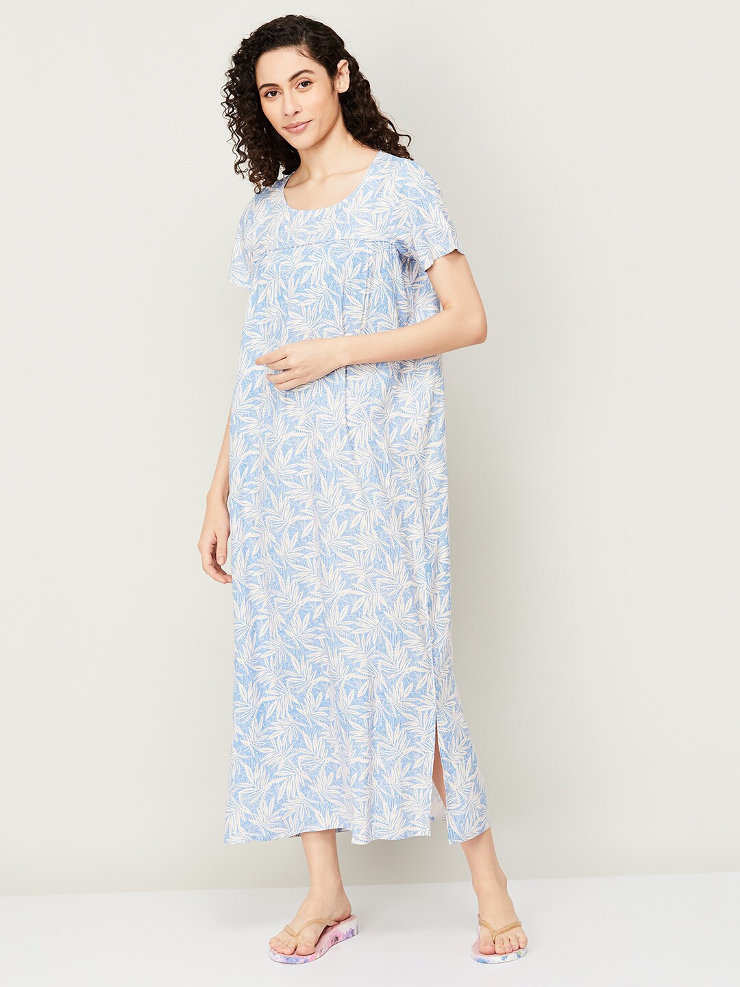 

Ginger by Lifestyle Floral Printed Regular Maxi Nightdress, Pink