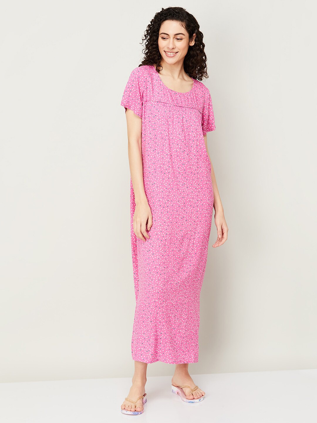 

Ginger by Lifestyle Floral Printed Nightdress, Pink