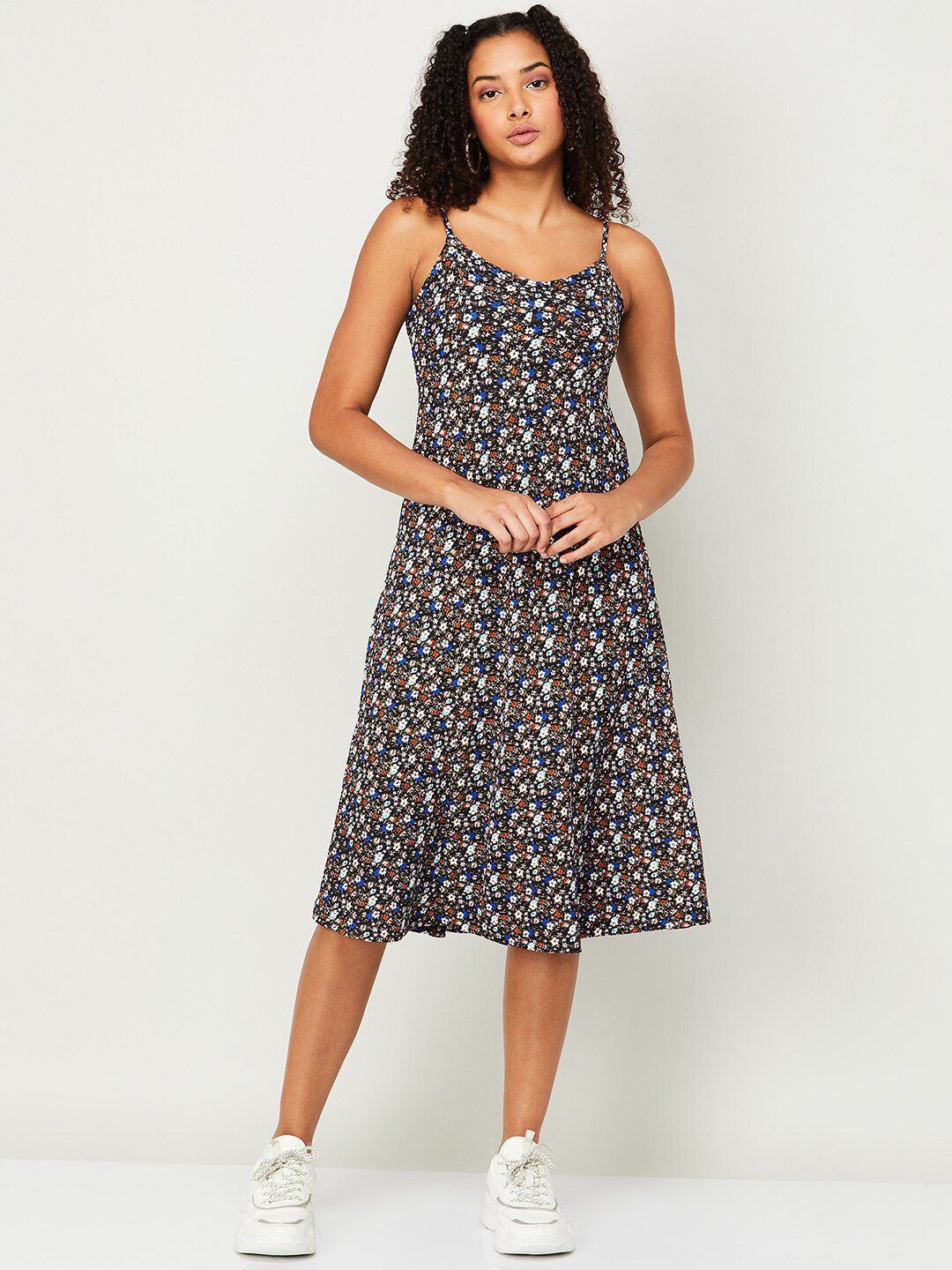 

Ginger by Lifestyle Floral Print Fit & Flare Dress, Blue
