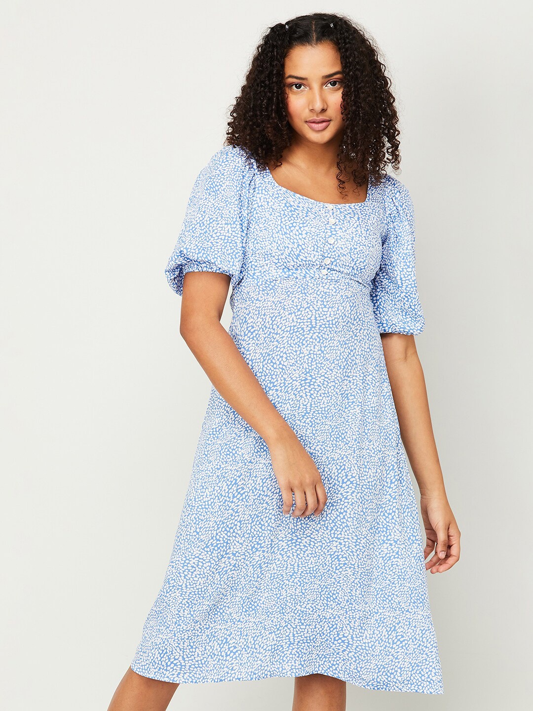 

Ginger by Lifestyle Floral Print A-Line Dress, Blue