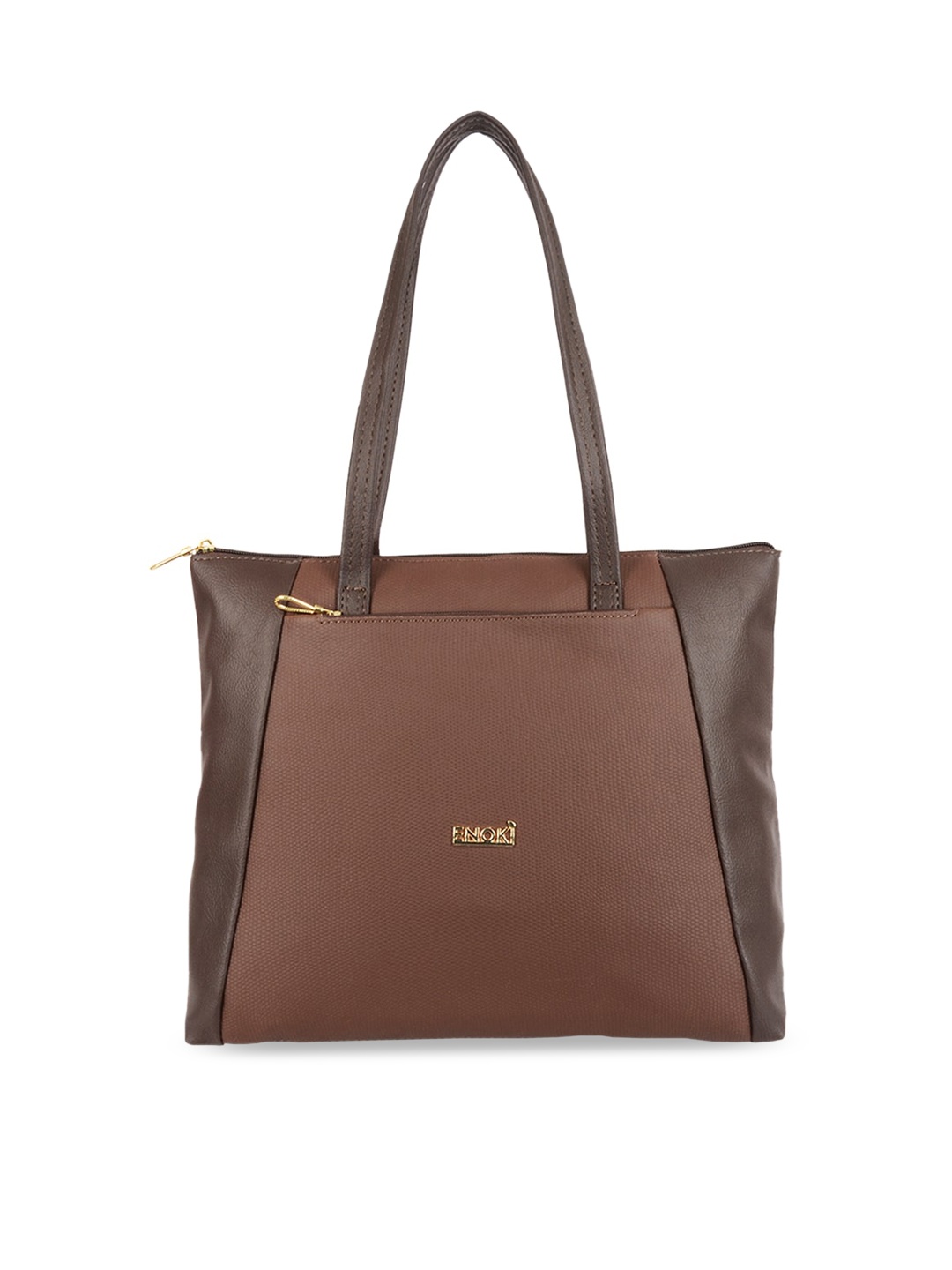 

ENOKI Women Colourblocked Shopper Tote Bag, Brown