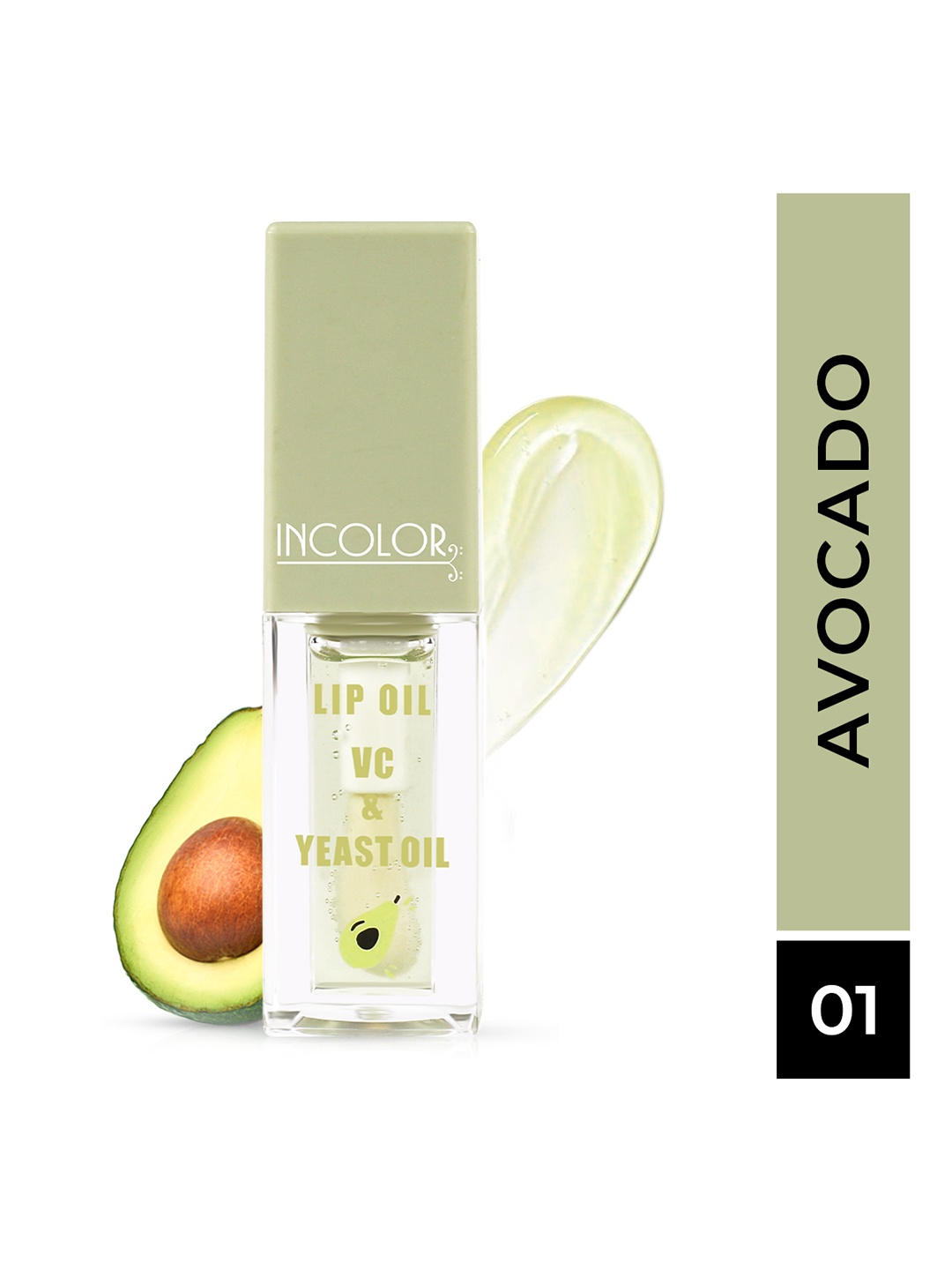 

INCOLOR Lip Oil with VC & Yeast Oil For Moisturizing & Dry Lips 4ml - Avocado, Green