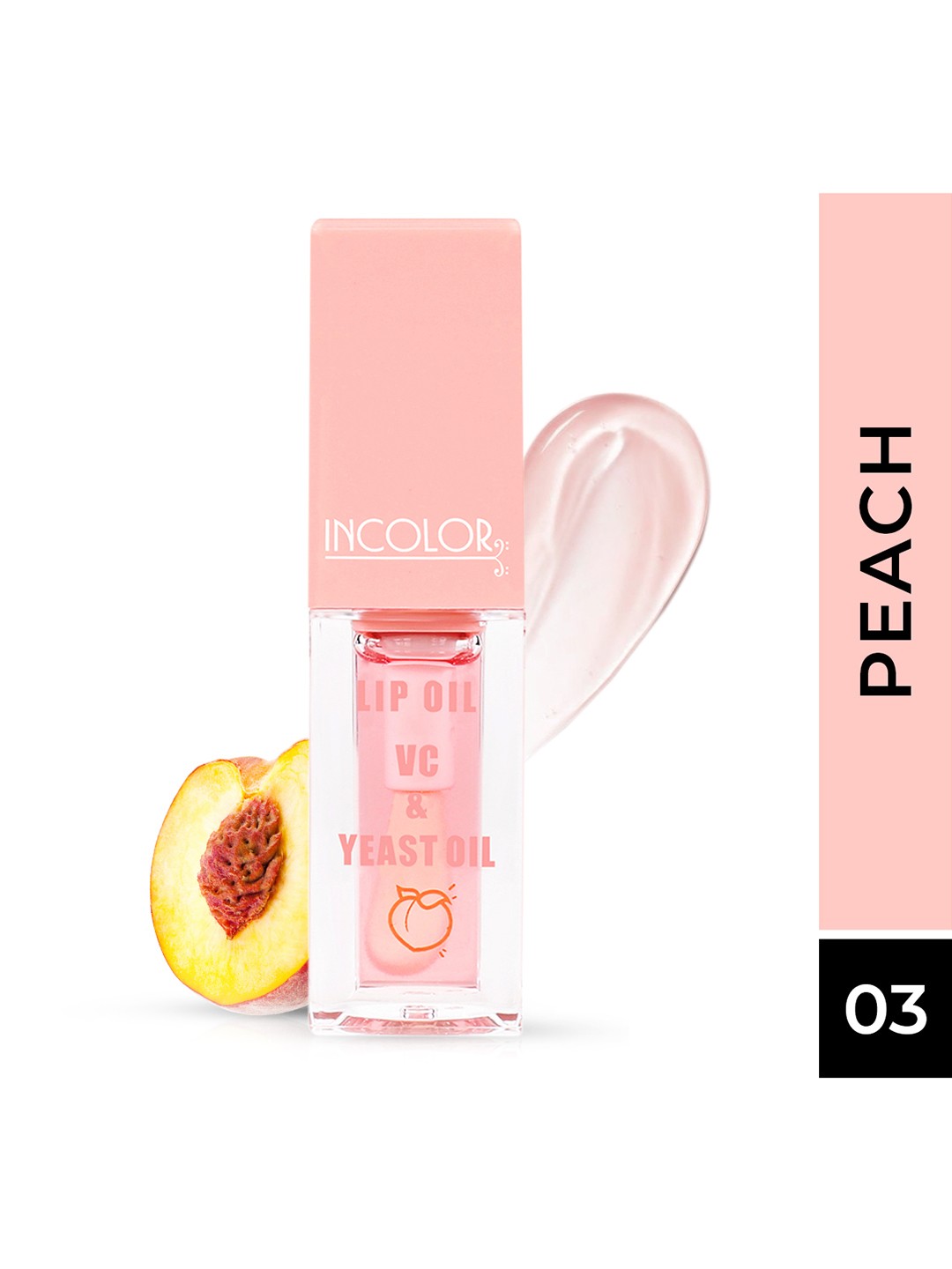 

INCOLOR Lip Oil with VC & Yeast Oil For Moisturizing & Dry Lips 4ml - Peach