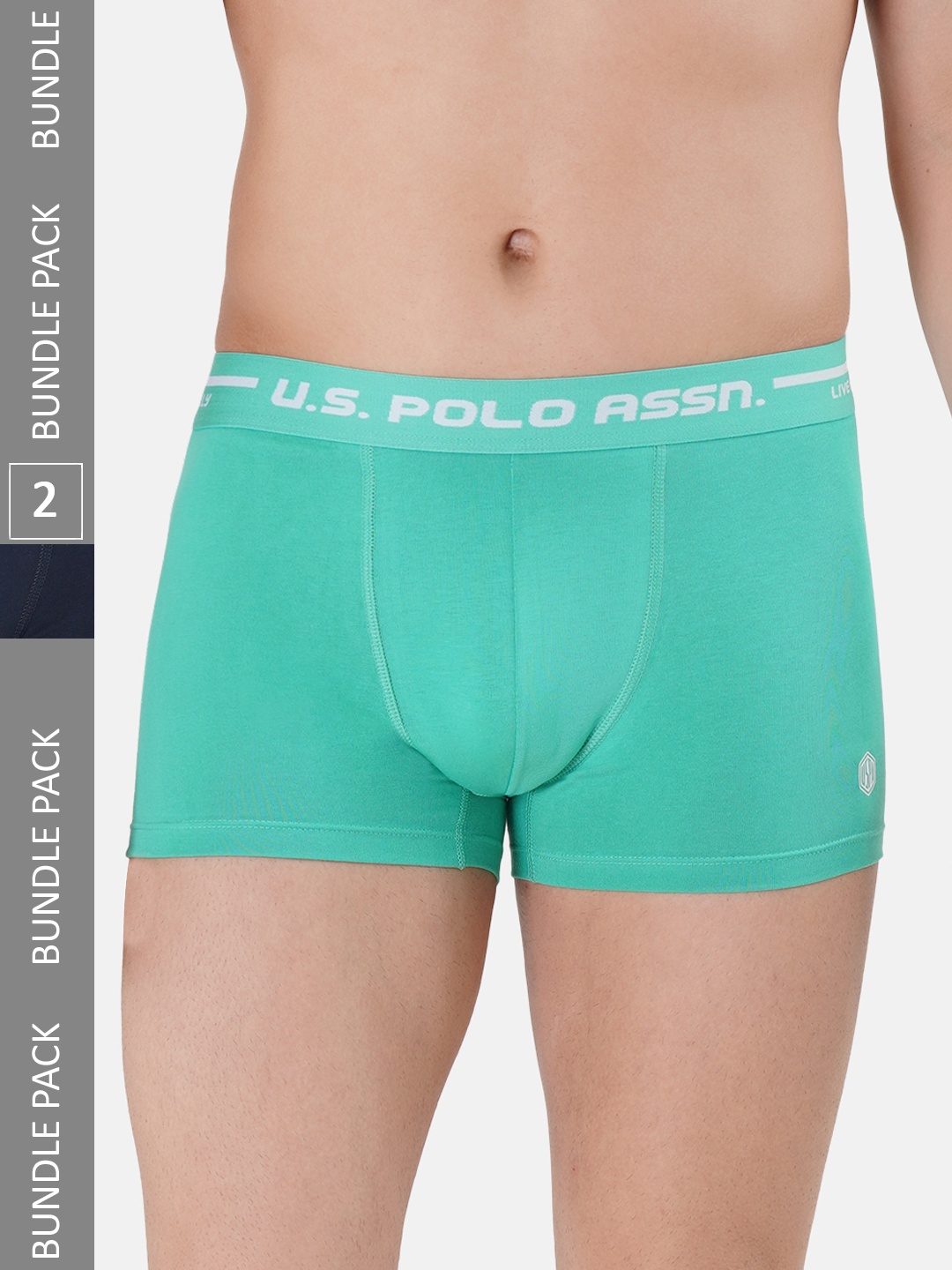 

U.S. Polo Assn. Men Pack Of 2 Logo Printed Trunks, Green