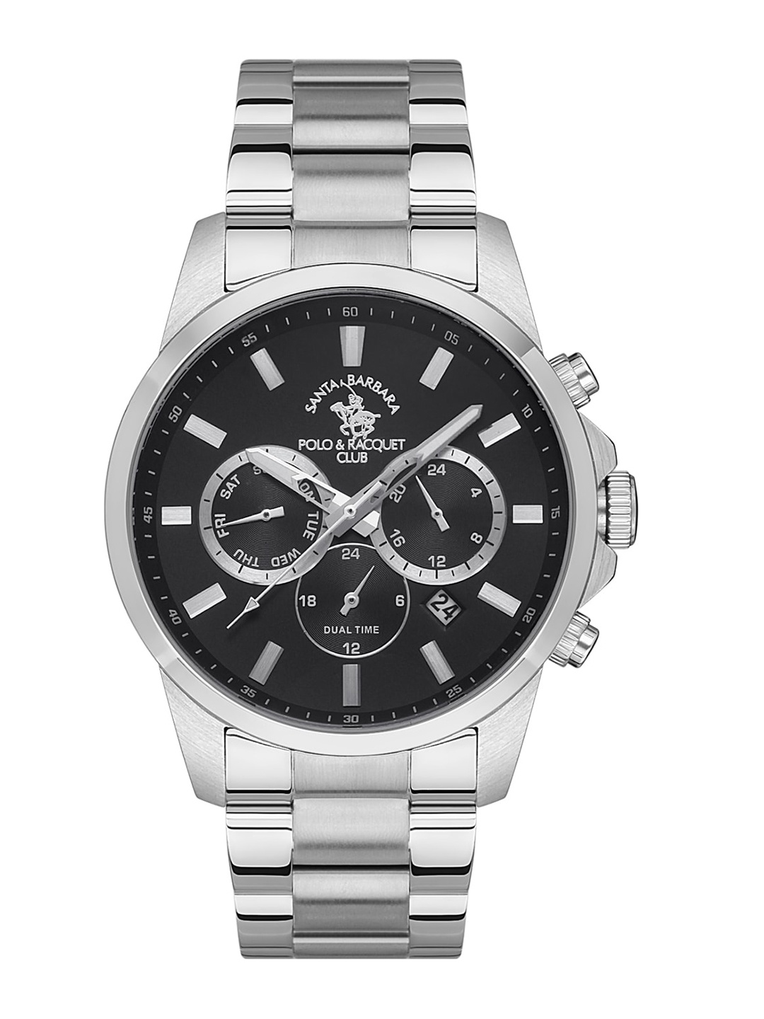 

SANTA BARBARA POLO & RACQUET CLUB Men Bracelet Style Straps Watch SB.1.10401-1, Black
