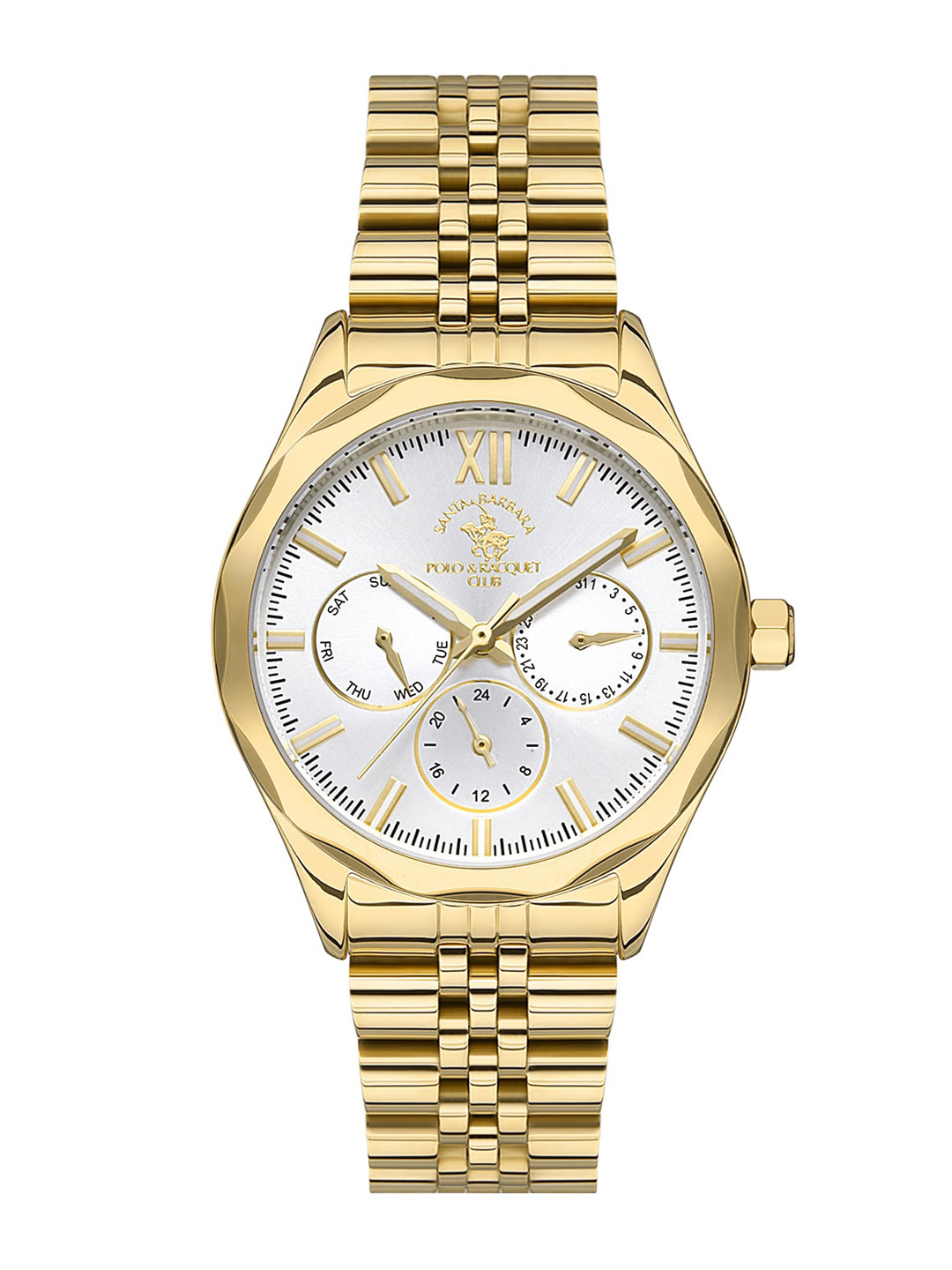 

SANTA BARBARA POLO & RACQUET CLUB Men Stainless Steel Bracelet Style Watch SB.1.10409-6, Silver