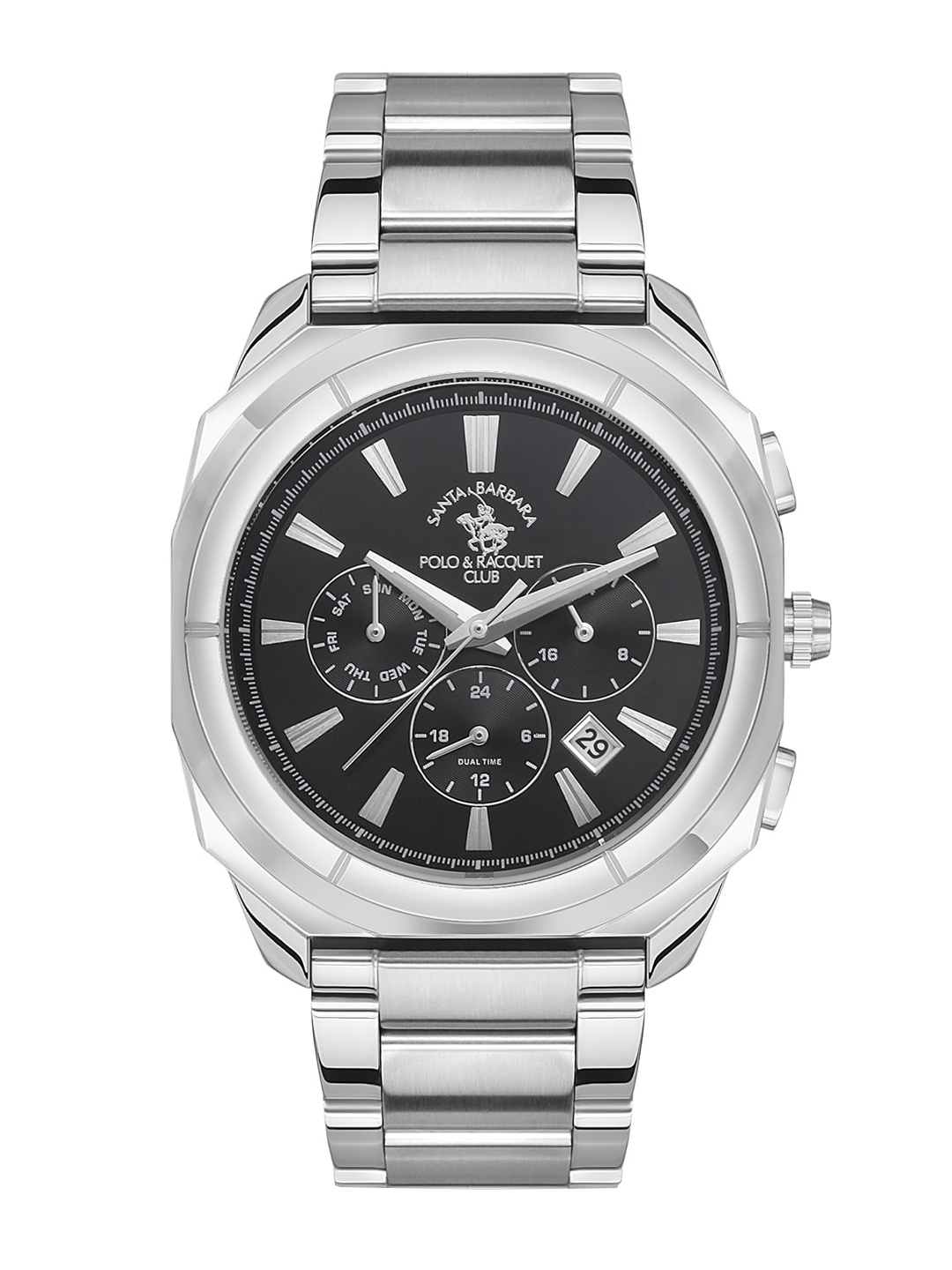 

SANTA BARBARA POLO & RACQUET CLUB Dial & Stainless Steel Watch SB.1.10386-1, Black
