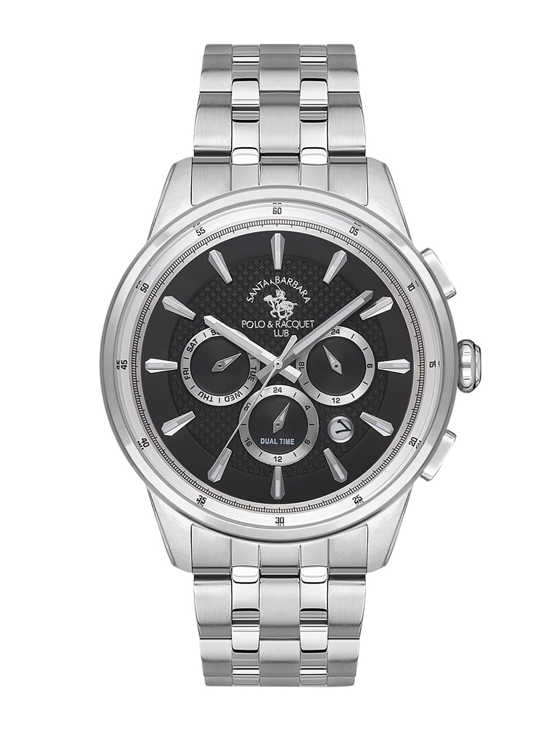 

SANTA BARBARA POLO & RACQUET CLUB Men Stainless Steel Bracelet Style Watch SB.1.10385-1, Black