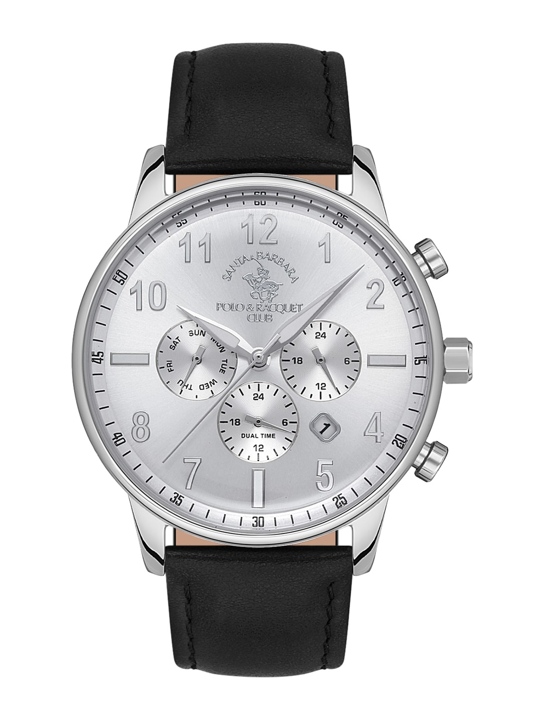 

SANTA BARBARA POLO & RACQUET CLUB Men Textured Dial Analogue Watch SB.1.10439-1, Silver