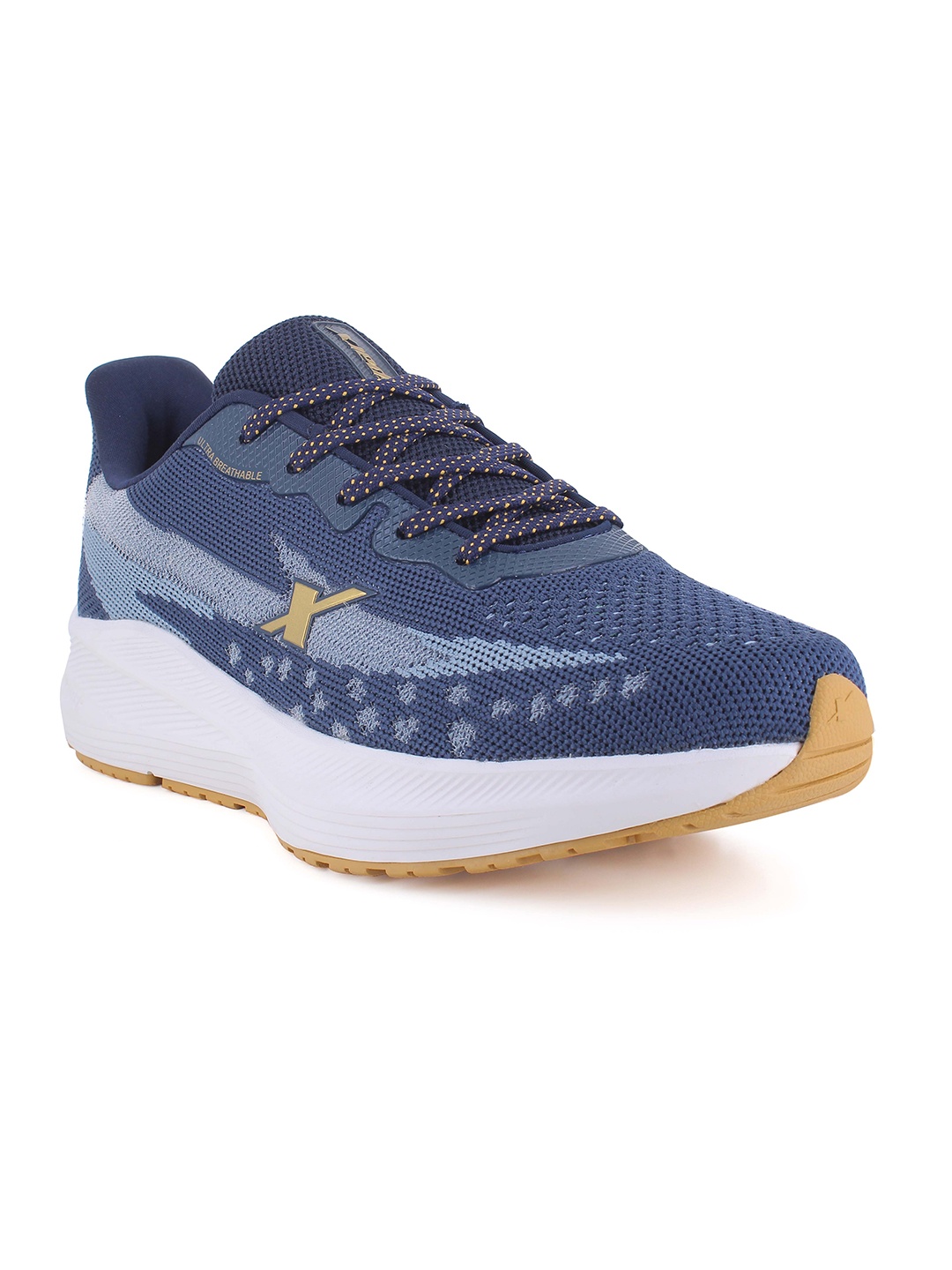 

Sparx Men Lace-Up Mesh Running Non-Marking Shoes, Navy blue