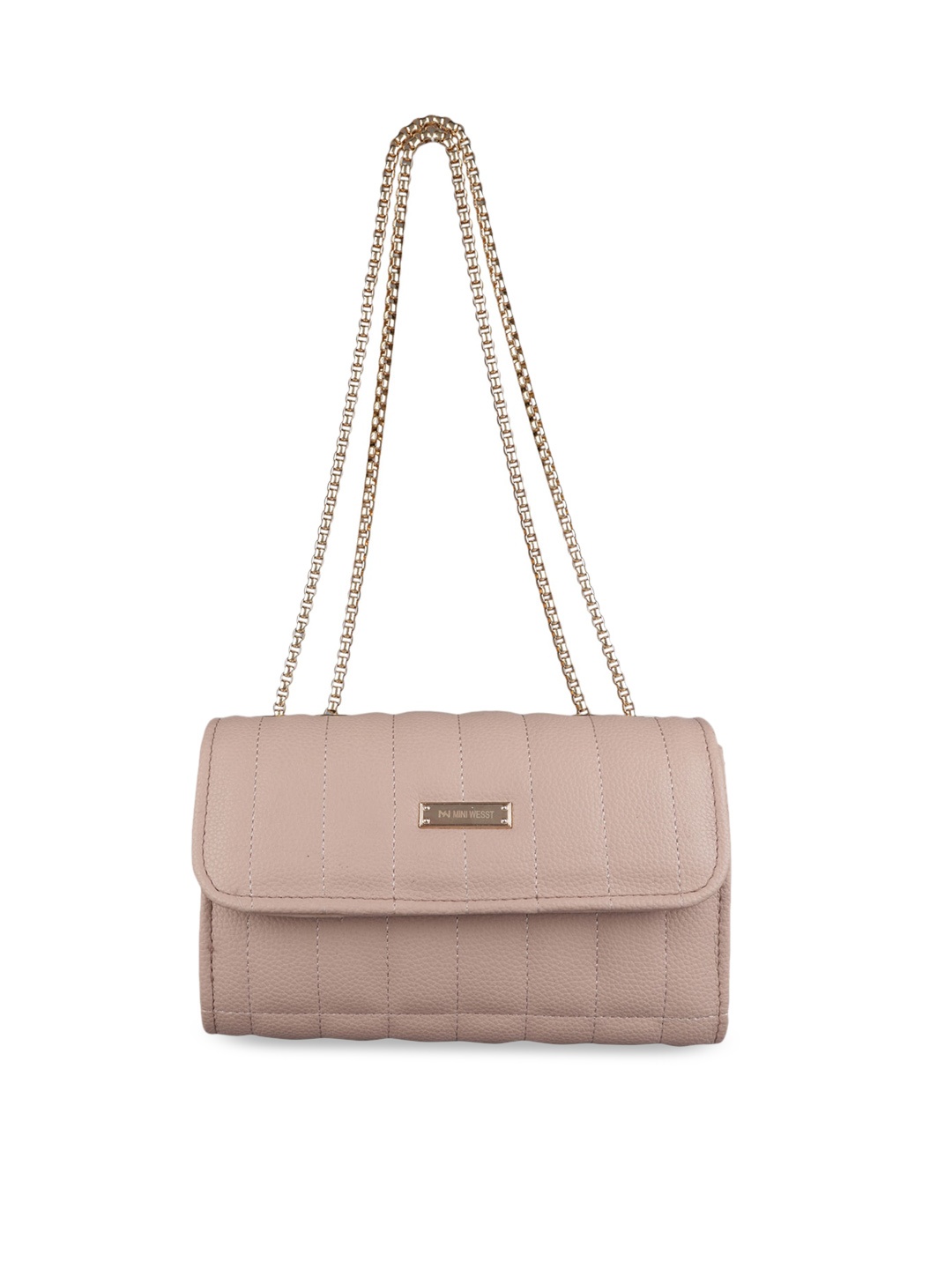 

MINI WESST Textured Structured Handheld Bag, Beige