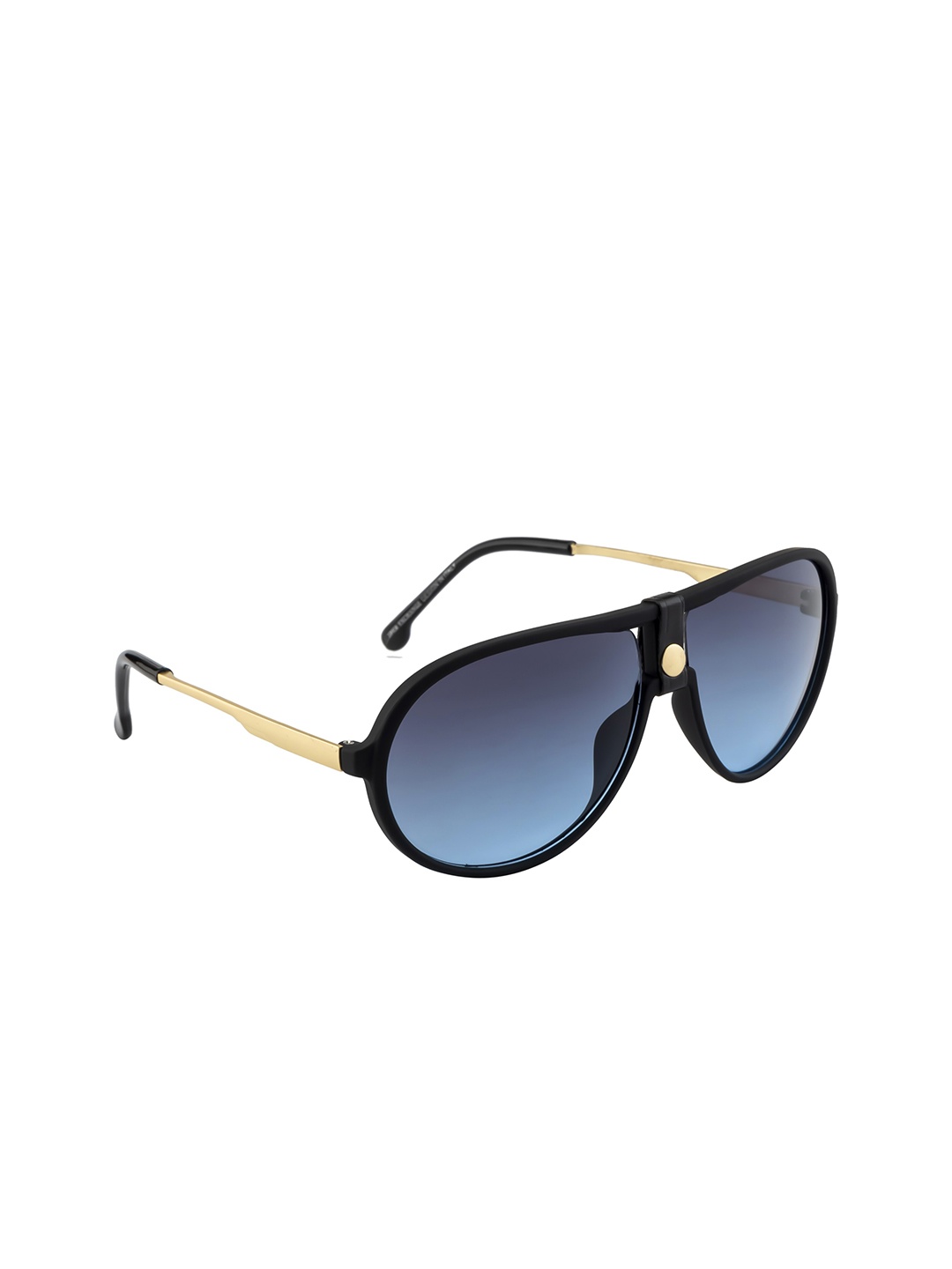 Mast & Harbour Full Rim Aviator Sunglasses with UV Protected Lens, Black