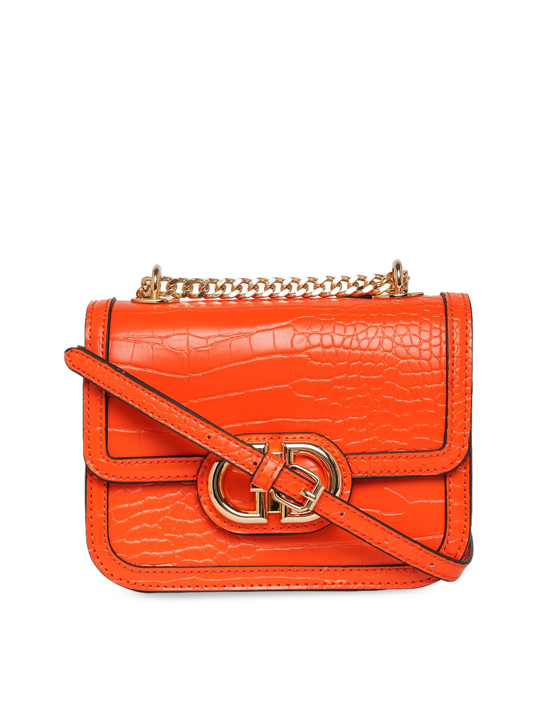 

ALDO Women Textured Sling Bag, Orange