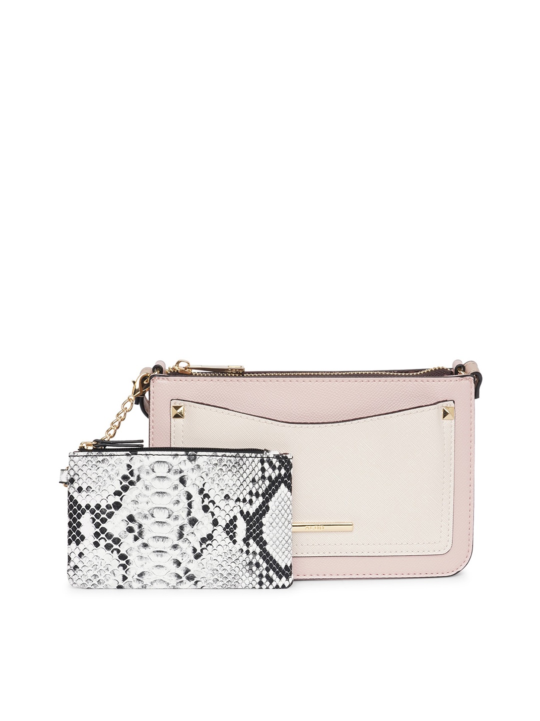 

ALDO Structured Sling Bag With Pouch, Pink