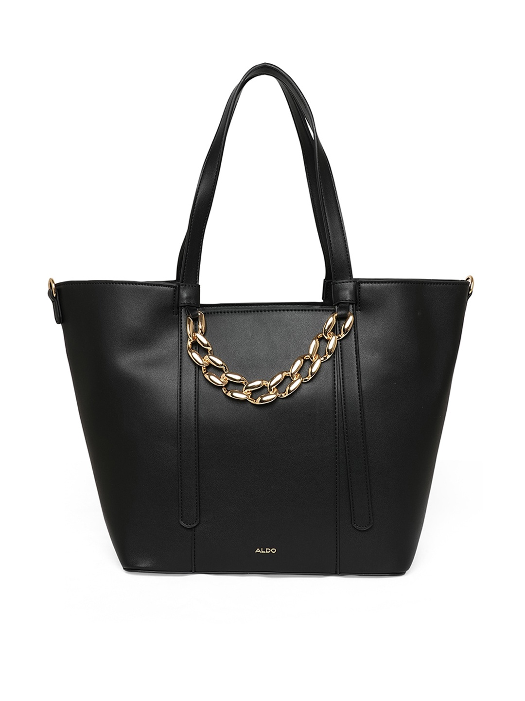 ALDO Textured Oversized Structured Tote Bag, Black