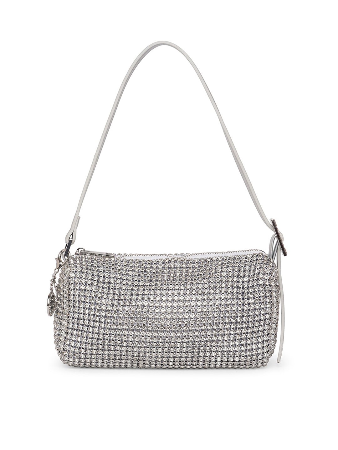 

ALDO Embellished Structured Shoulder Bag, Silver