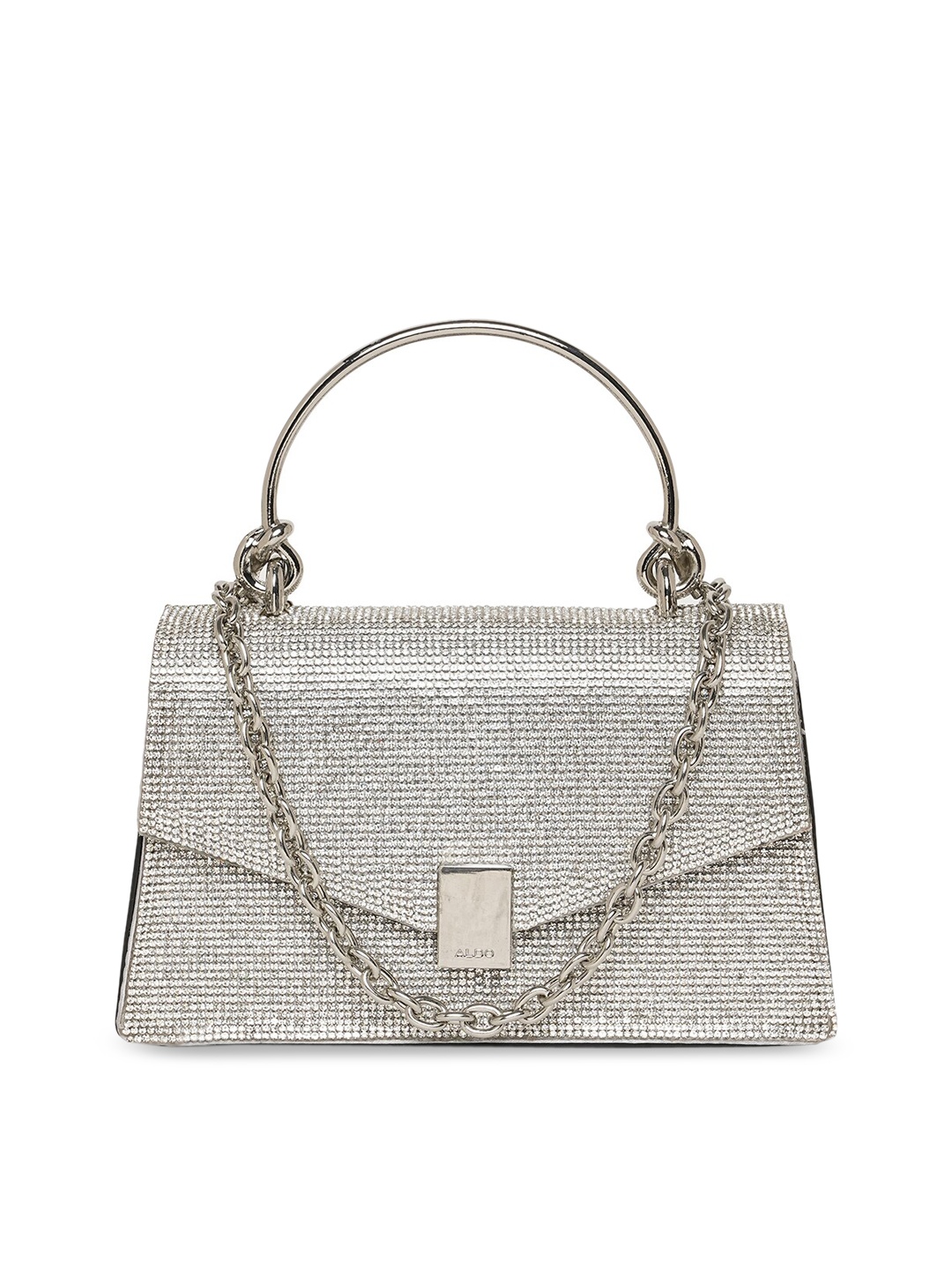 

ALDO Women Embellished Satchel, Silver