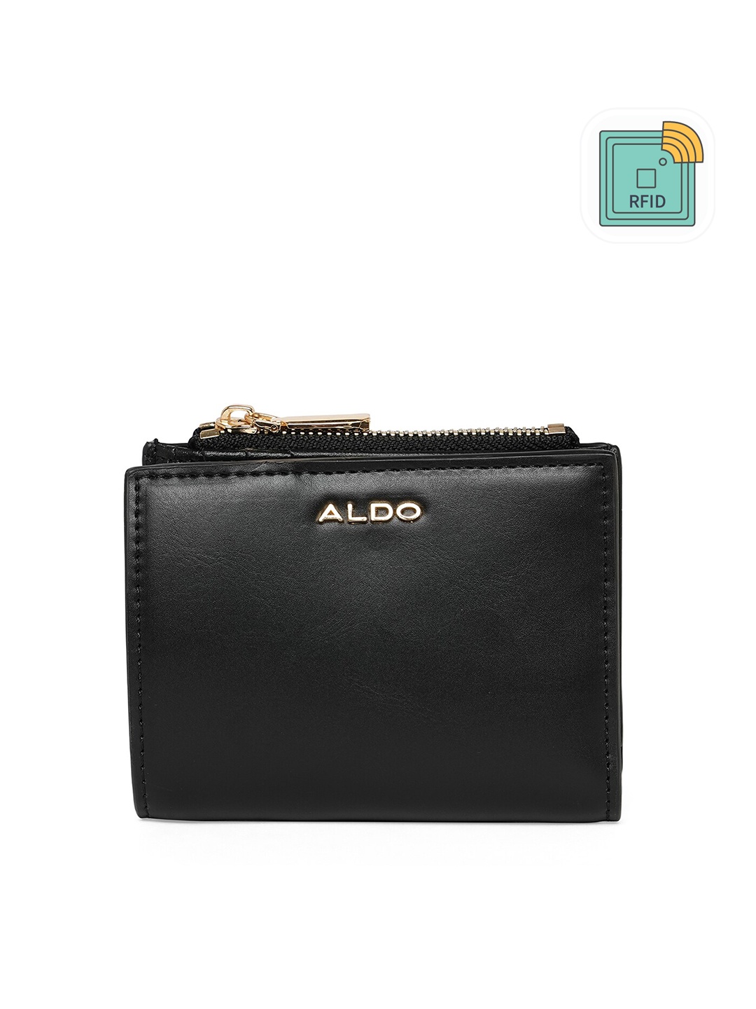 

ALDO Women Two Fold Wallet, Black