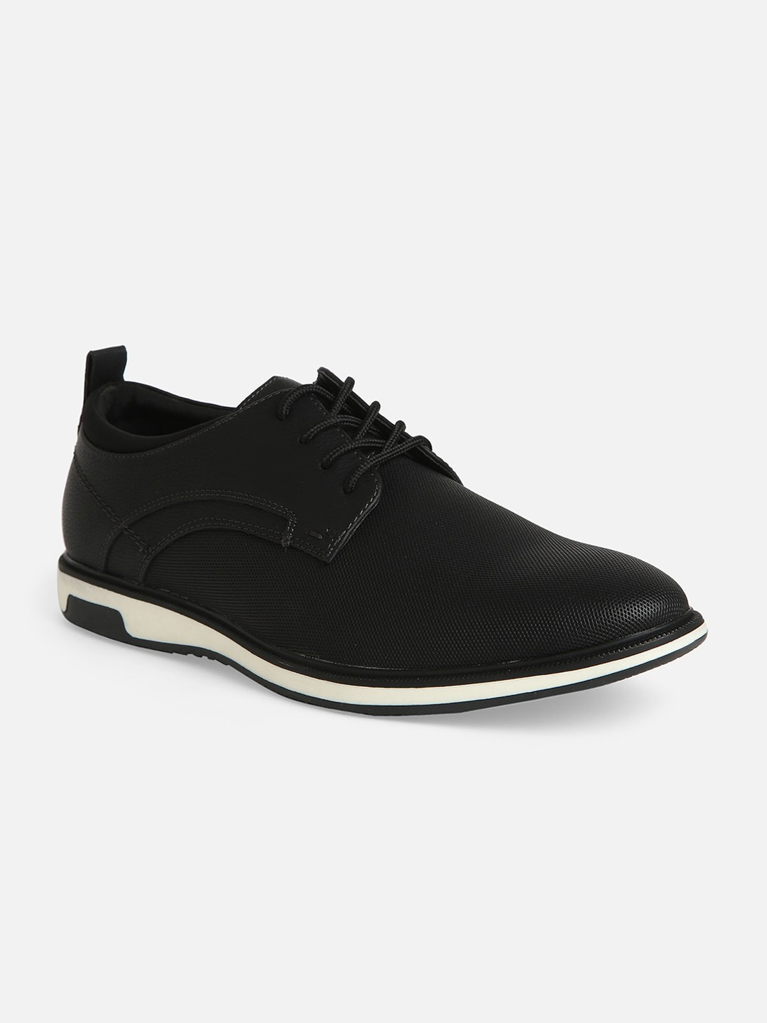 

ALDO Men Woven Design Comfort Insole Contrast Sole Sneakers, Black