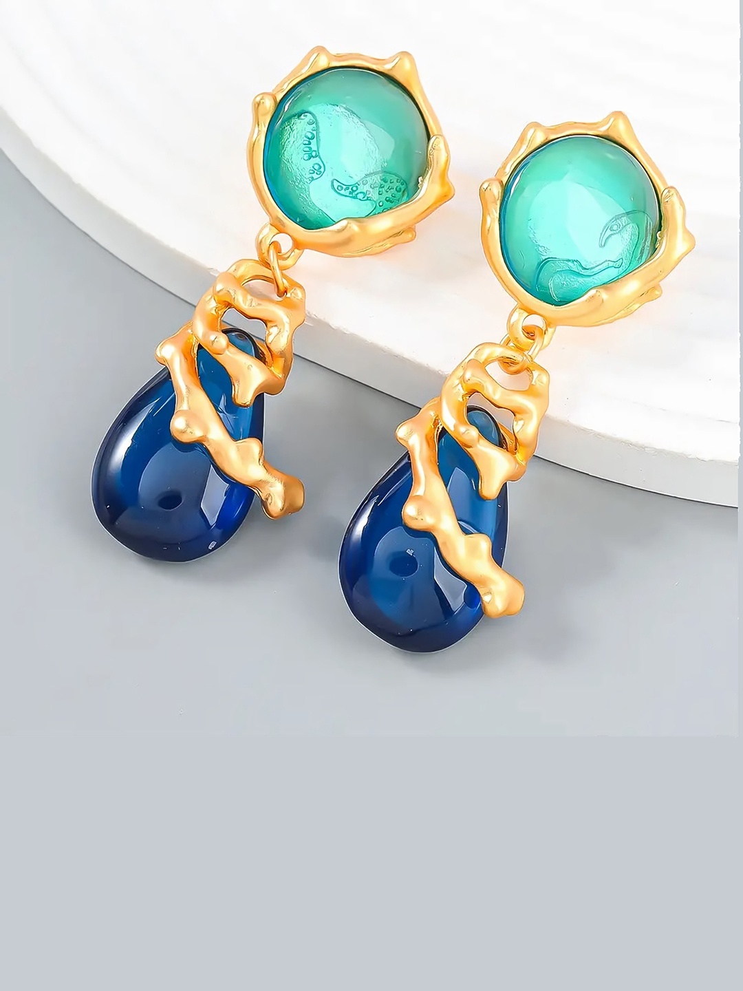 

AVANT-GARDE PARIS Gold-Plated Teardrop Shaped Drop Earrings