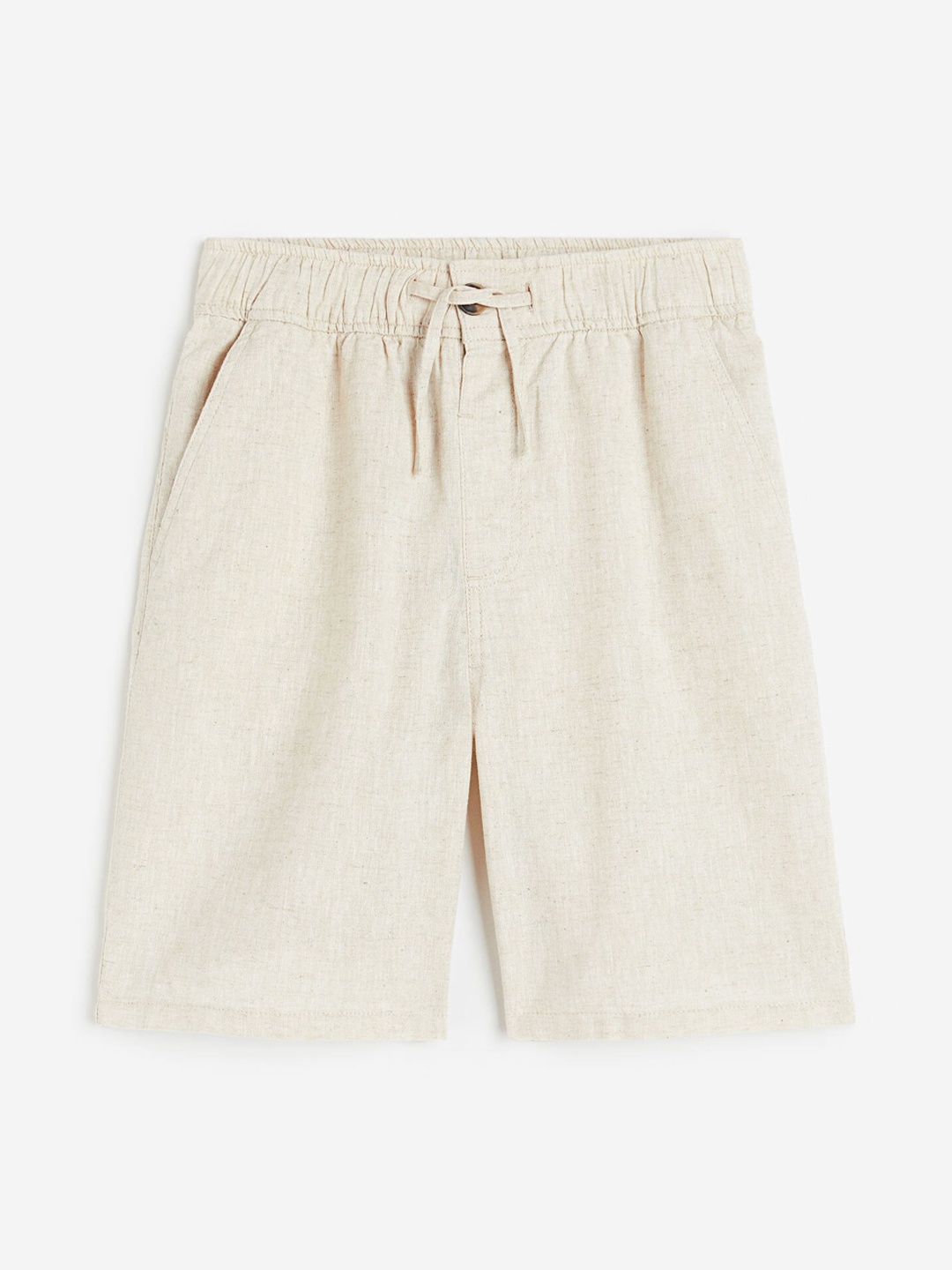 

H&M Boys Linen-Blend Shorts, Off white