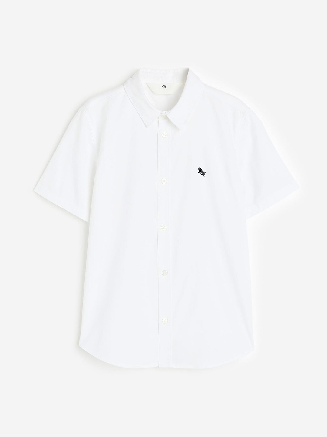 

H&M Boys Short-Sleeved Cotton Shirt, White