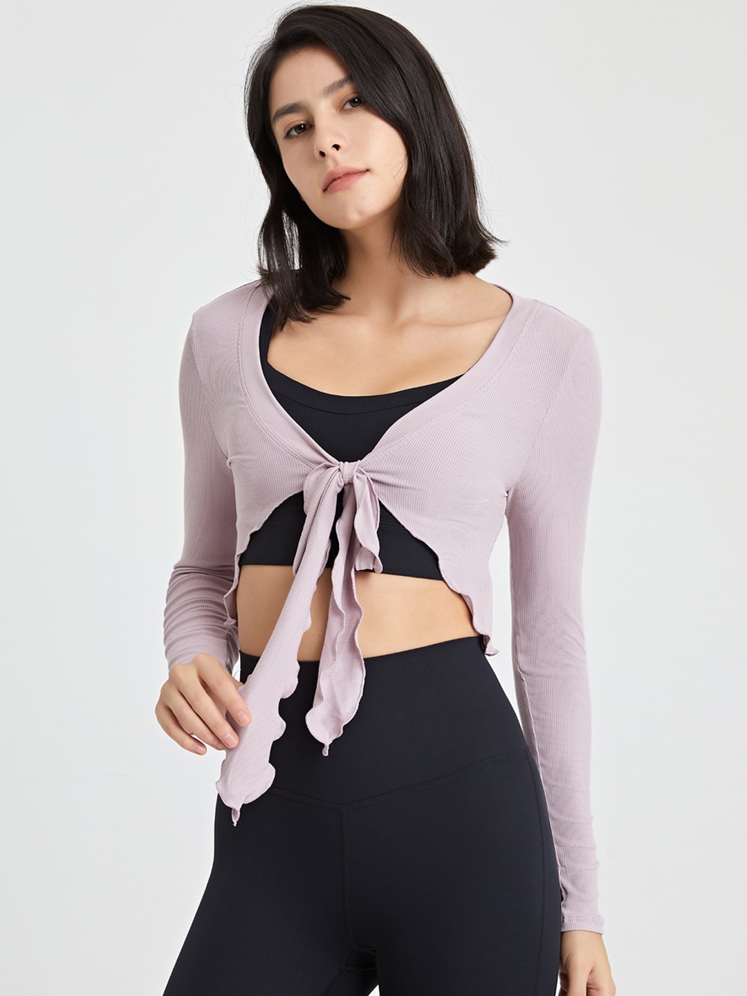 

JC Collection Lightweight Crop Open Front Jacket, Purple