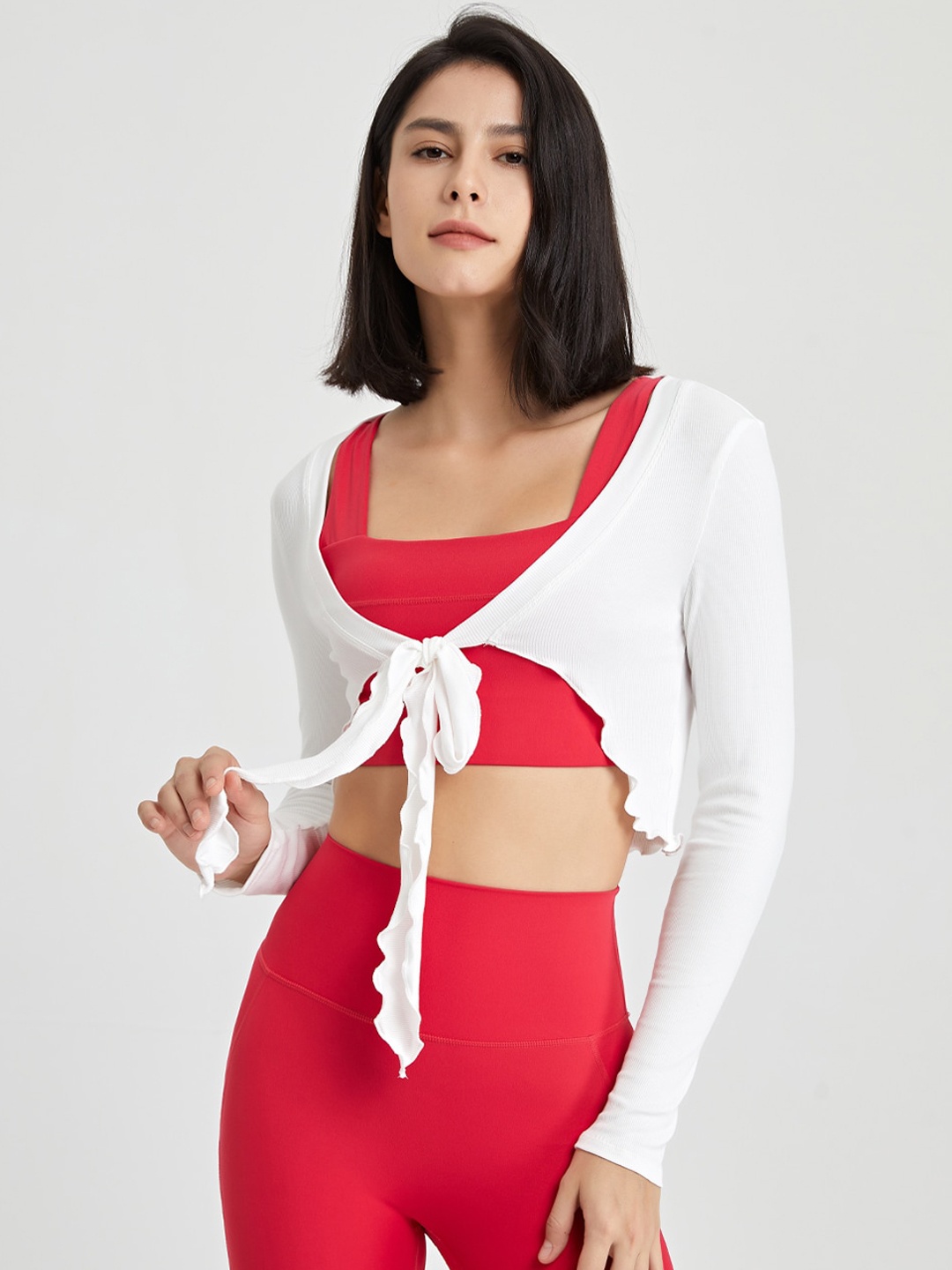 

JC Collection Crop Open Front Jacket, White