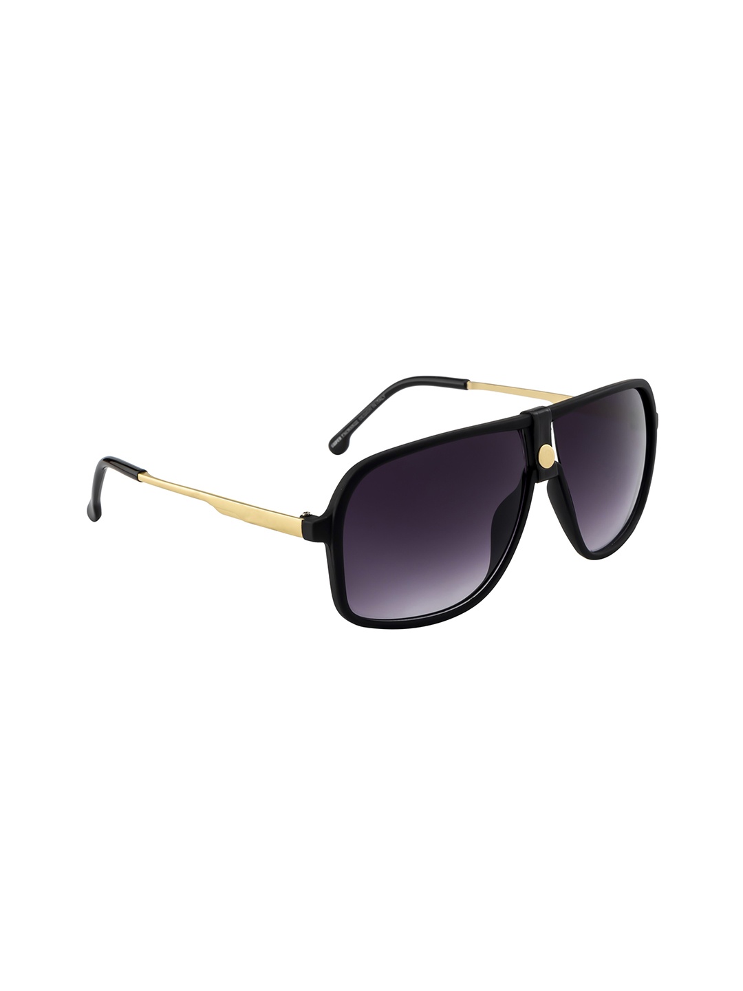 

Mast & Harbour Full Rim Square Sunglasses with UV Protected Lens MH-M25112, Black