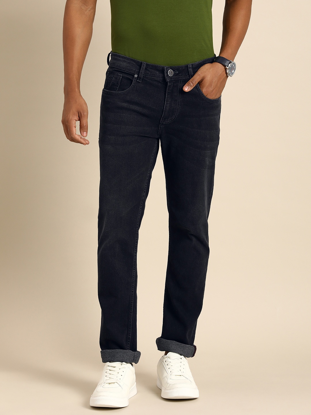 

Being Human Men Slim Fit Stretchable Jeans, Black