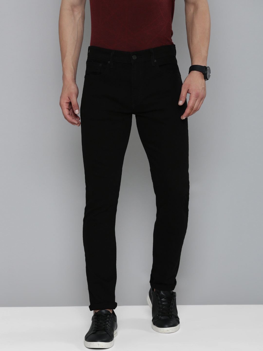 

Levis Men Mid Rise Dark Shade Jeans, Black