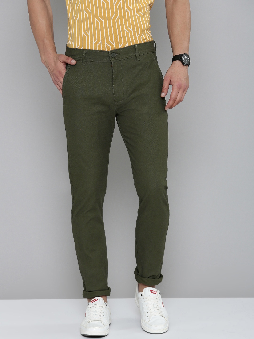 

Levis Men Tapered Fit Chinos Trousers, Olive