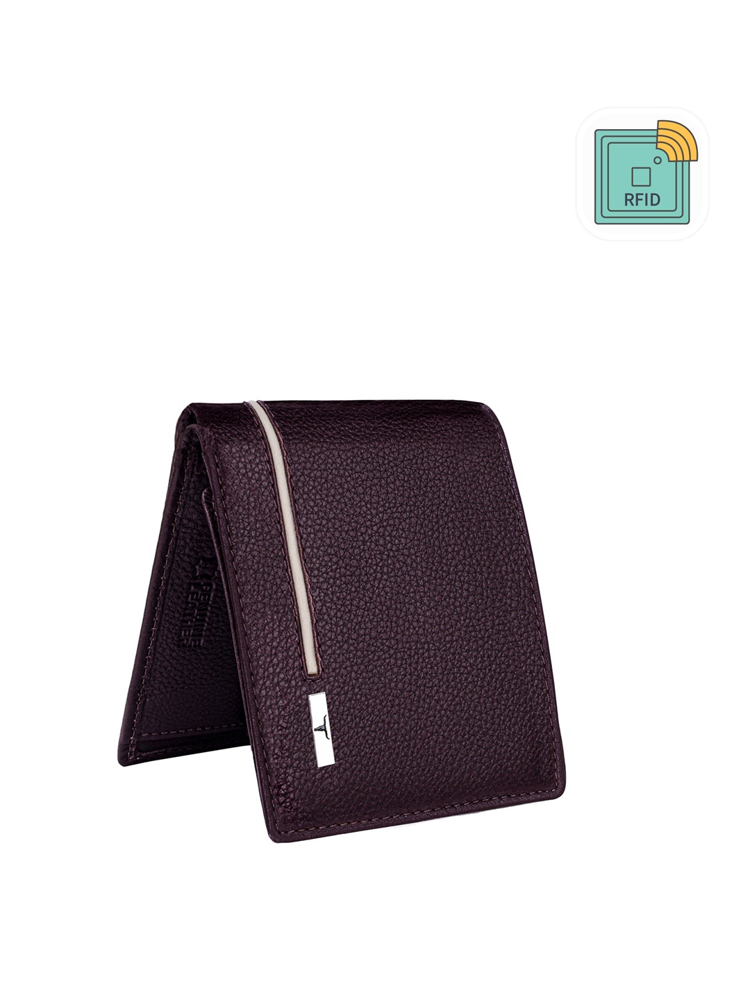 

URBAN FOREST Men Leather RFID Blocking Two Fold Wallet, Brown