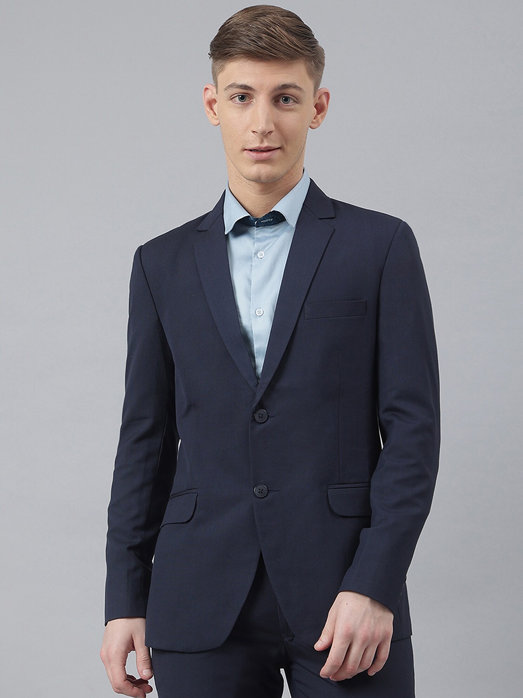 

MR BUTTON Slim-Fit Single-Breasted Formal Blazers, Blue