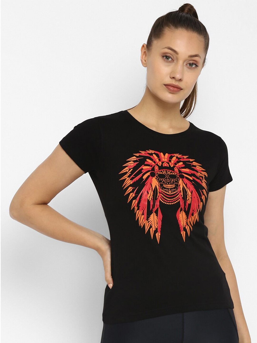 

appulse Graphic Printed Slim Fit T-shirt, Black