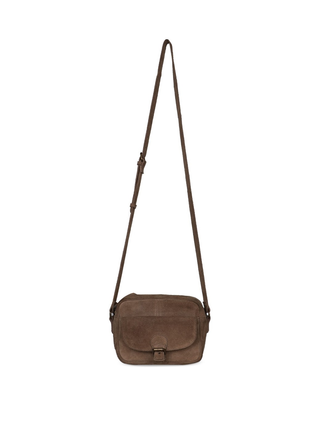 

Saint G Leather Structured Sling Bag, Beige