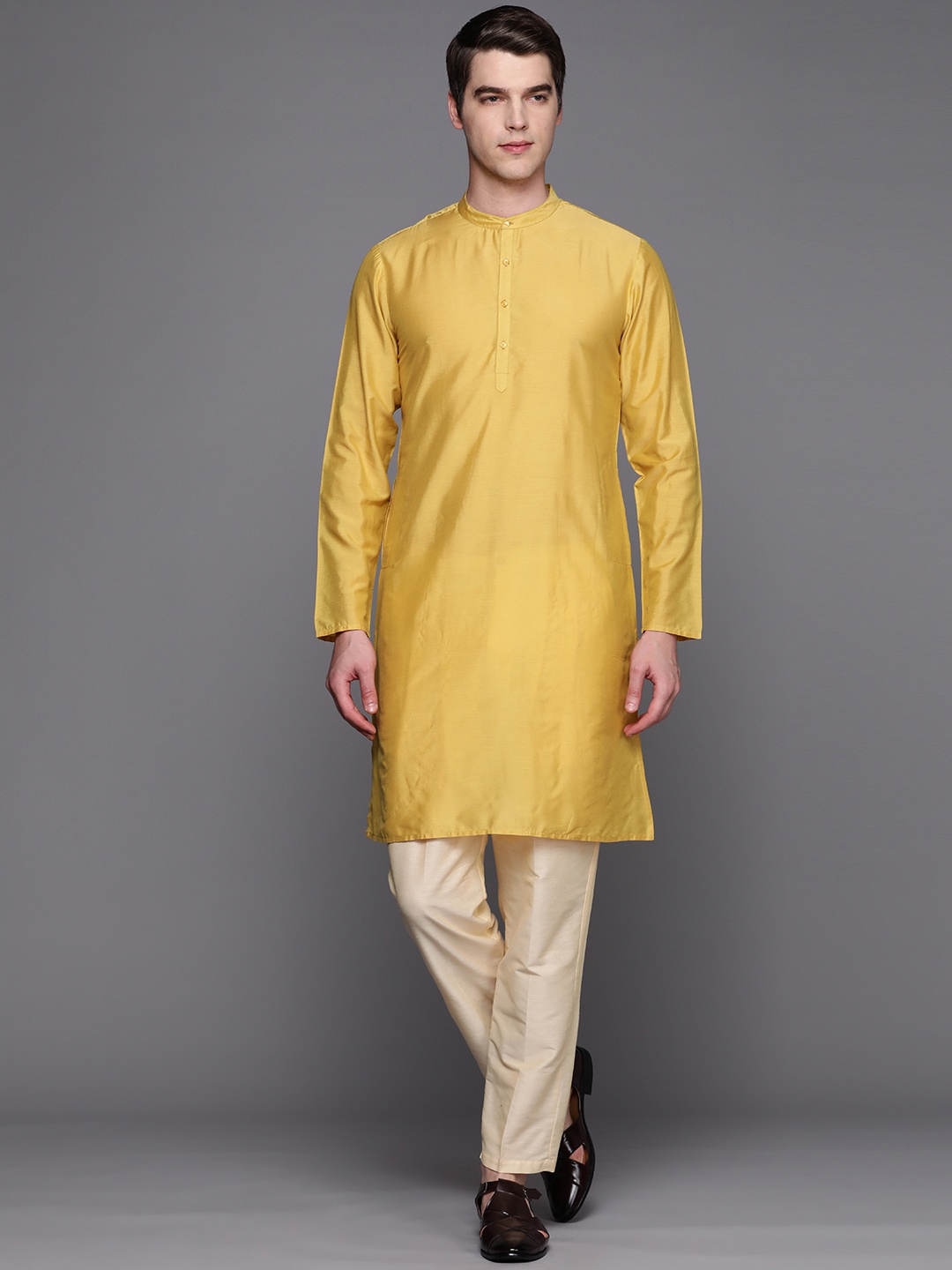 

Indo Era Men Yellow Kurta