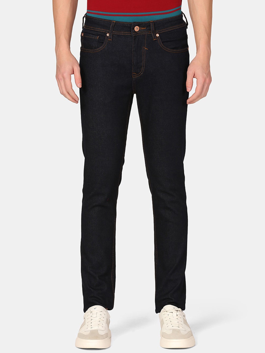 

Blackberrys Men Yonk Skinny Fit Low-Rise Stretchable Jeans, Navy blue